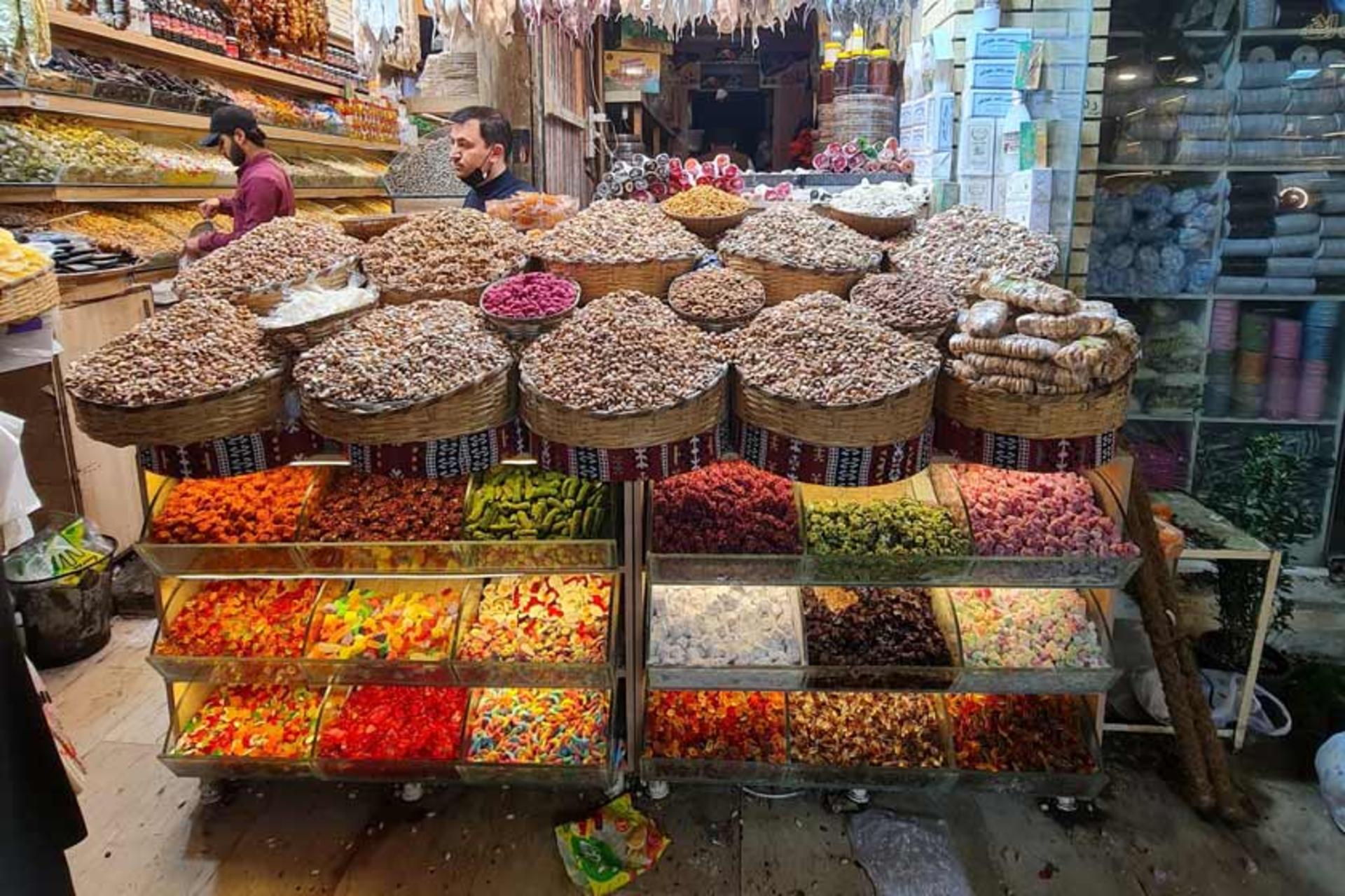 انواع سوغات در بازار قیصری اربیل