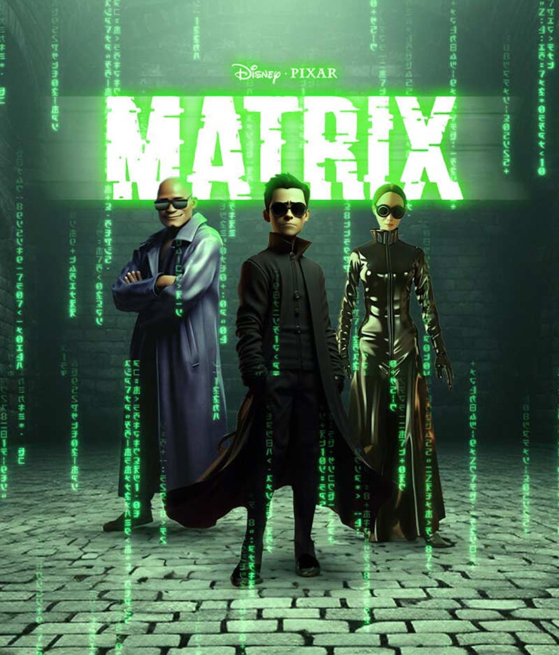طراحی پوستر فیلم Matrix به سبک پیکسار