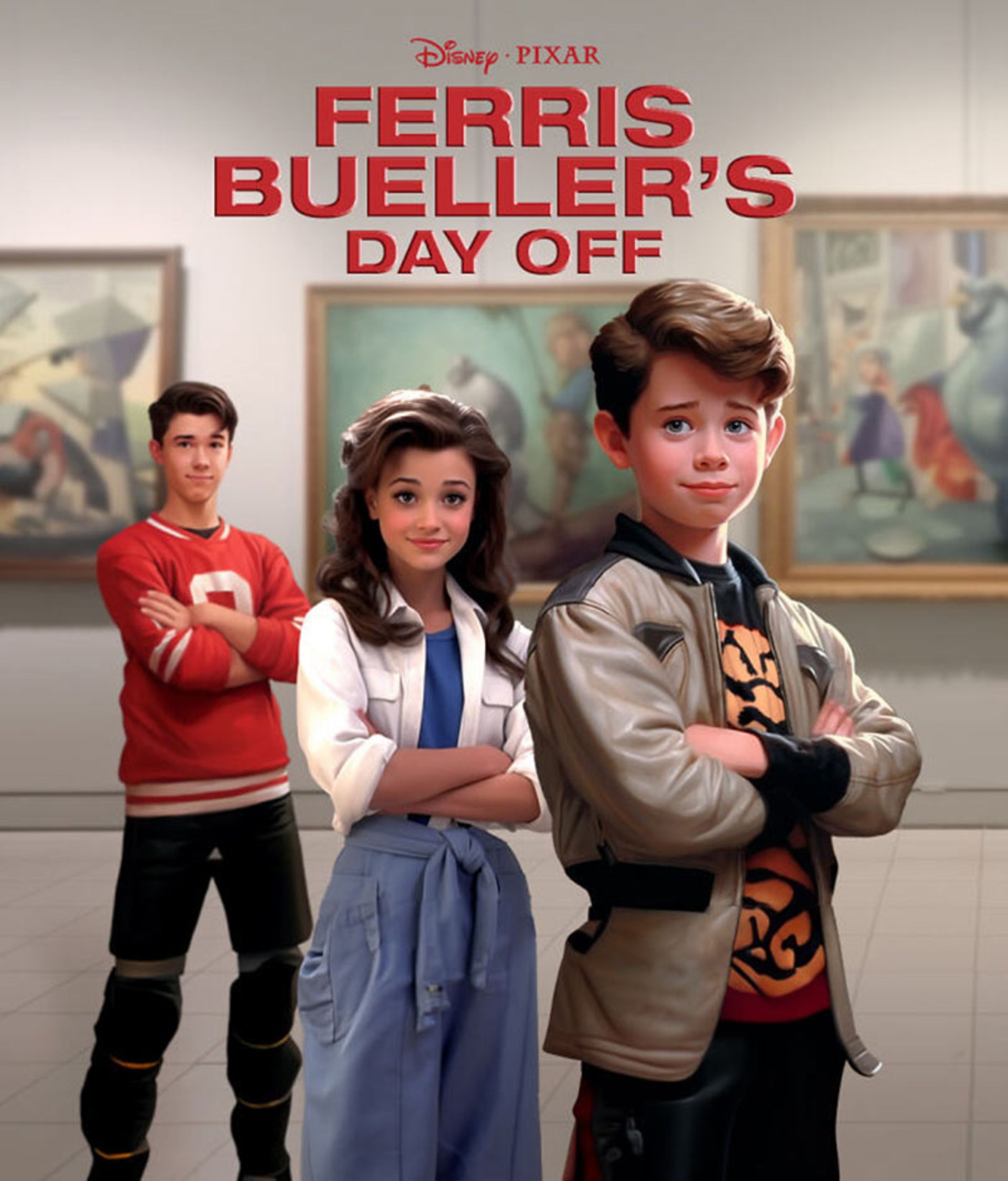 طراحی پوستر فیلم  Ferris Bueller's Day Off به سبک پیکسار
