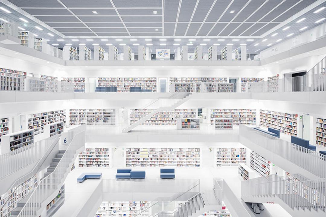  کتاب خانه‌ای در اشتوتگارت؛ منبع و عکاس: Thibaud Poirier 