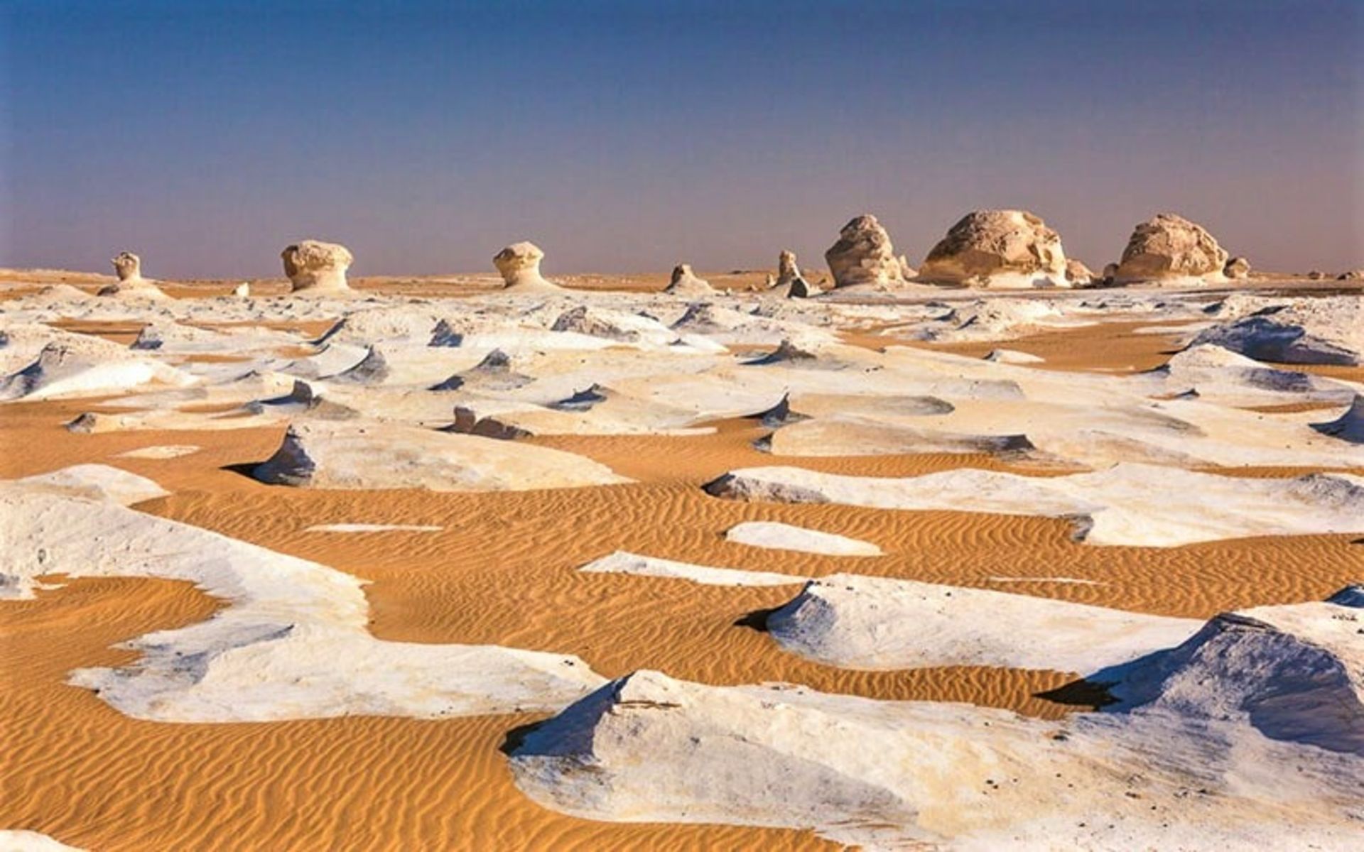 صحرای سفید در مصر، منبع عکس: whitedeserthome.com، عکاس: ناشناس