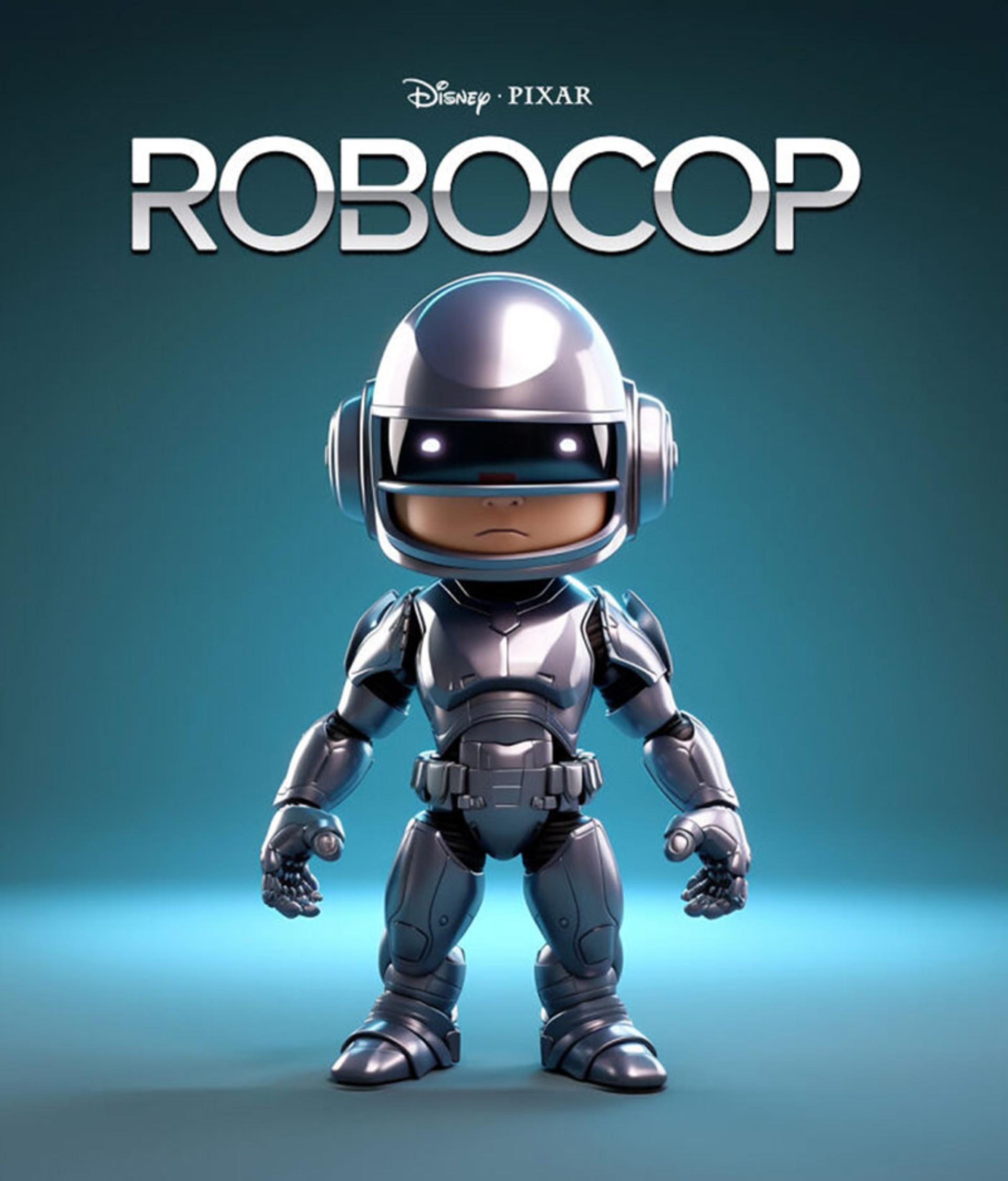 پوستر فیلم Robocop به سبک پیکسار