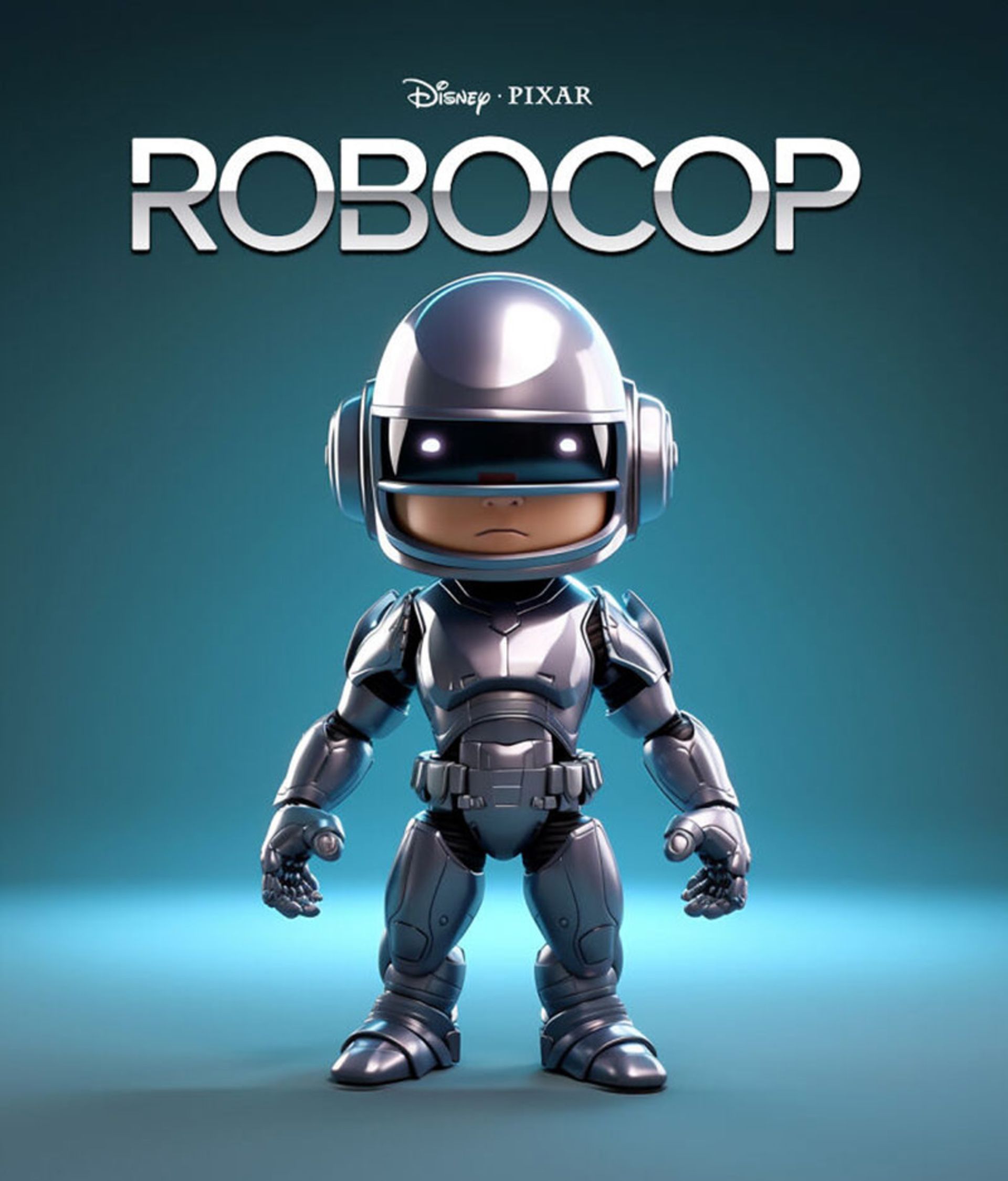 پوستر فیلم Robocop به سبک پیکسار