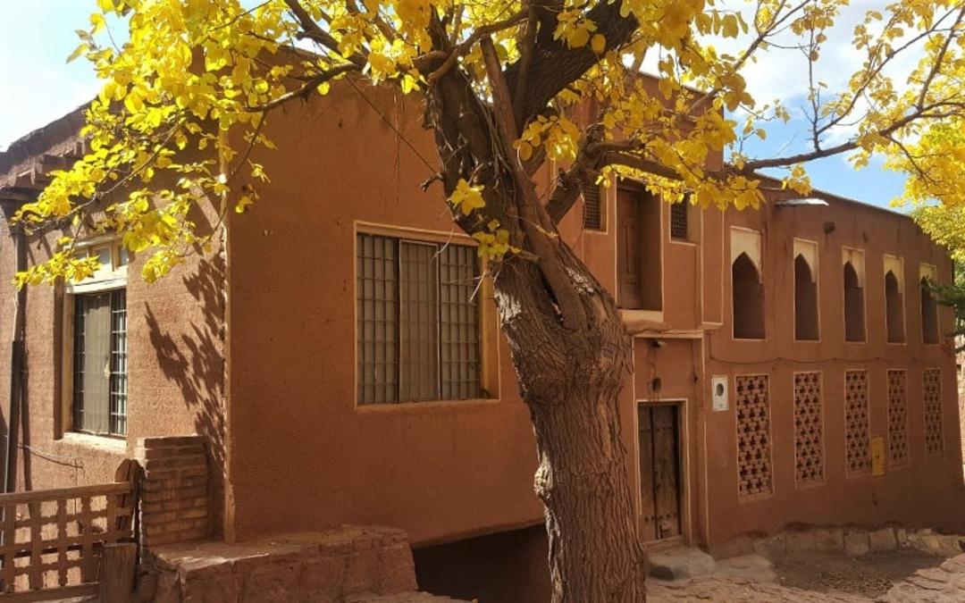 درخت پاییزی در ابیانه، منبع عکس: گوگل مپ، عکاس: رسول کشوری 