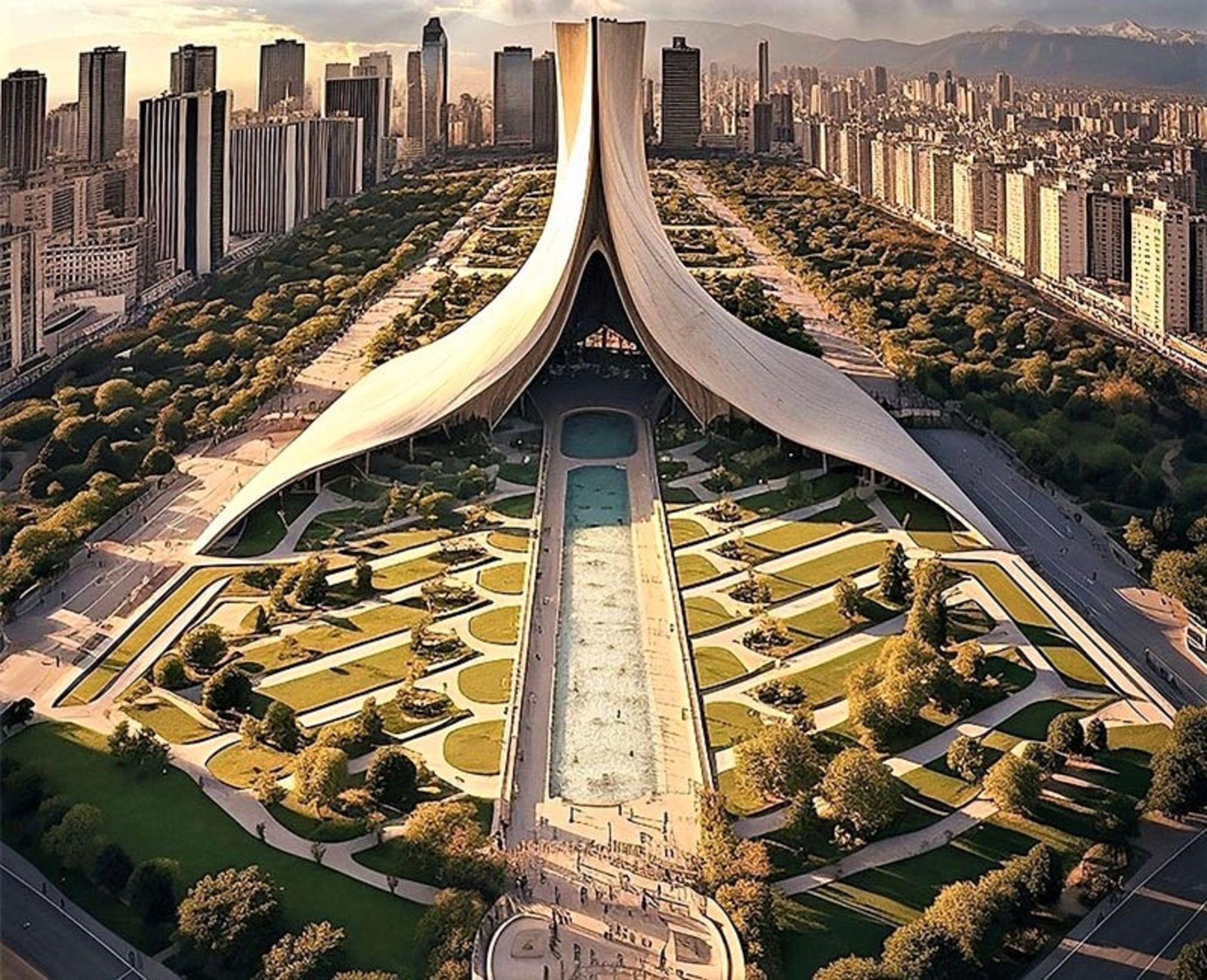 تصویر برج آزادی با هوش مصنوعی