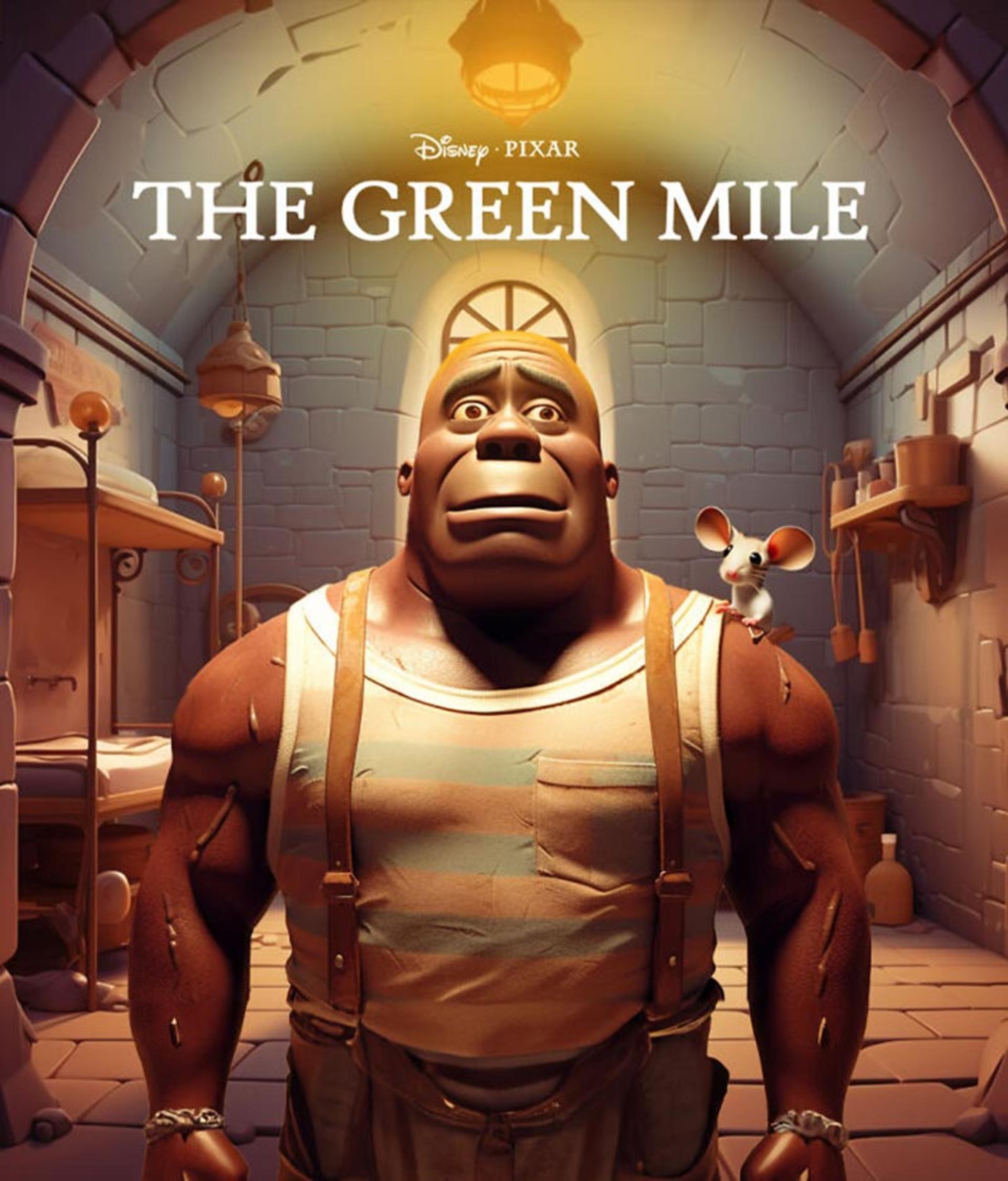 پوستر فیلم The Green Mile به سبک پیکسار