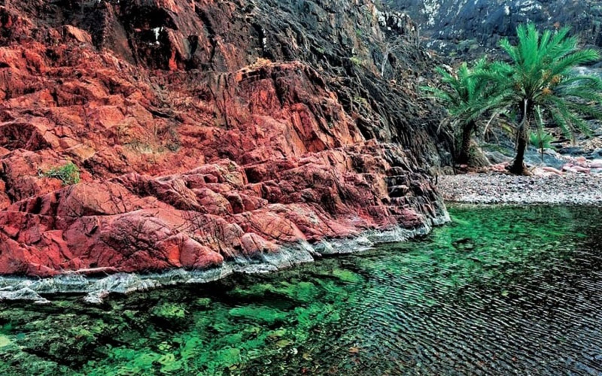 دریاچه در مجمع الجزایر سقطرا در یمن، منبع عکس: thegoldenscope.com، عکاس: ناشناس