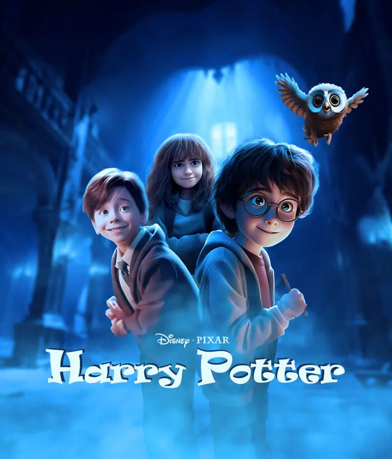 طراحی پوستر فیلم Harry Potter به سبک پیکسار