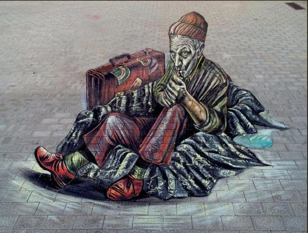 نقاشی مرد مسافر؛ اثر Vera Bugati
