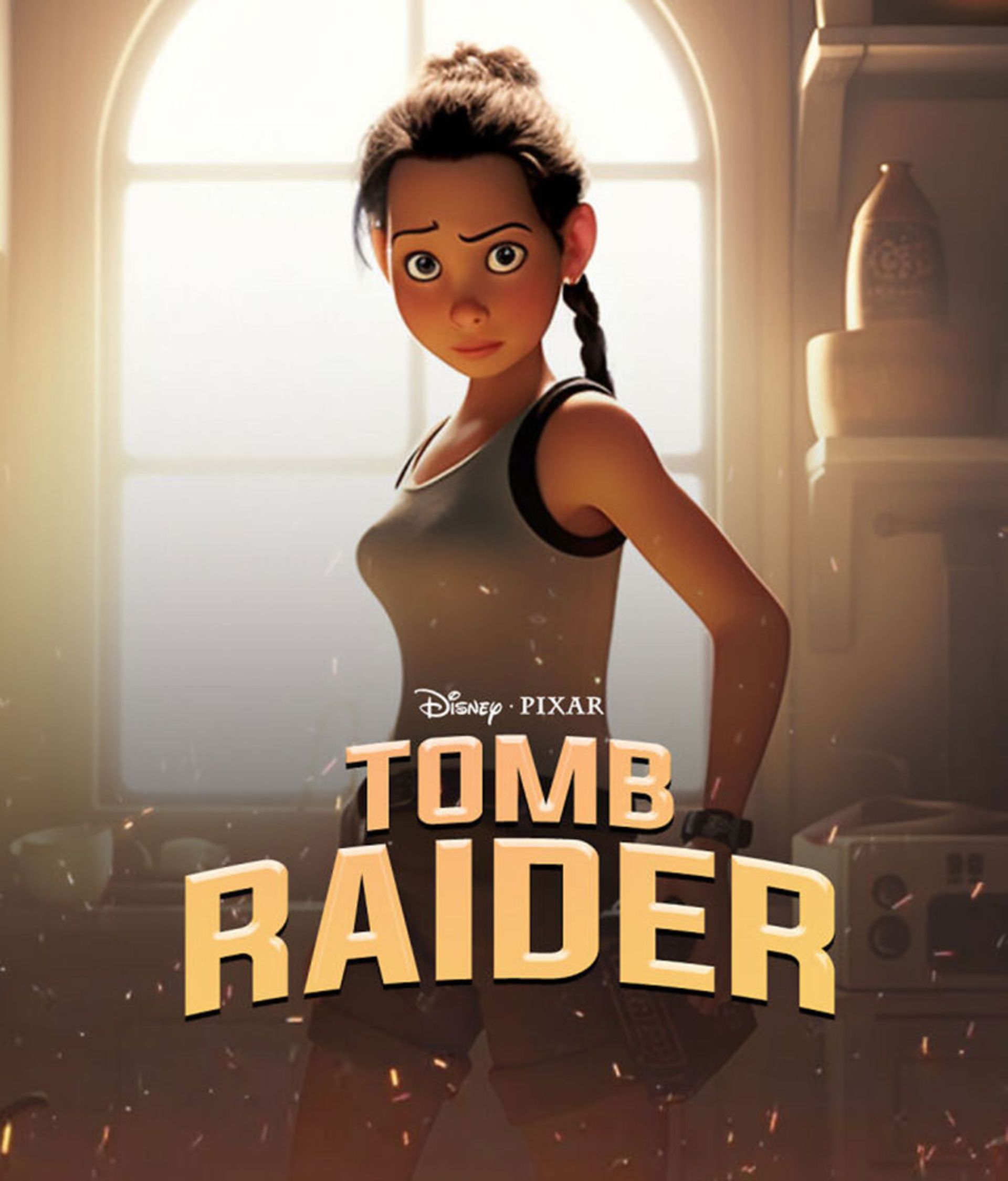 پوستر فیلم Tomb Raider به سبک پیکسار