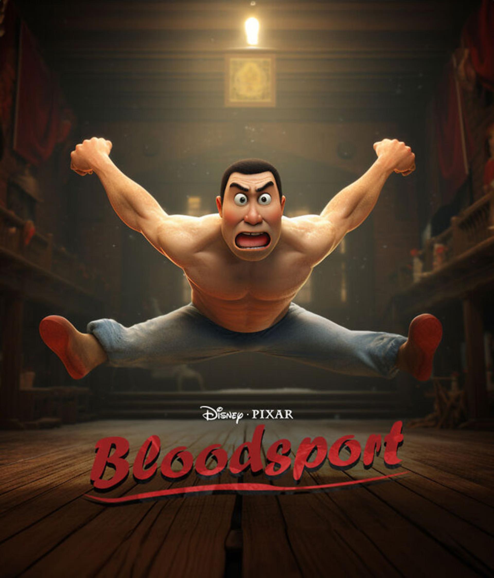 پوستر فیلم Bloodsport به سبک پیکسار