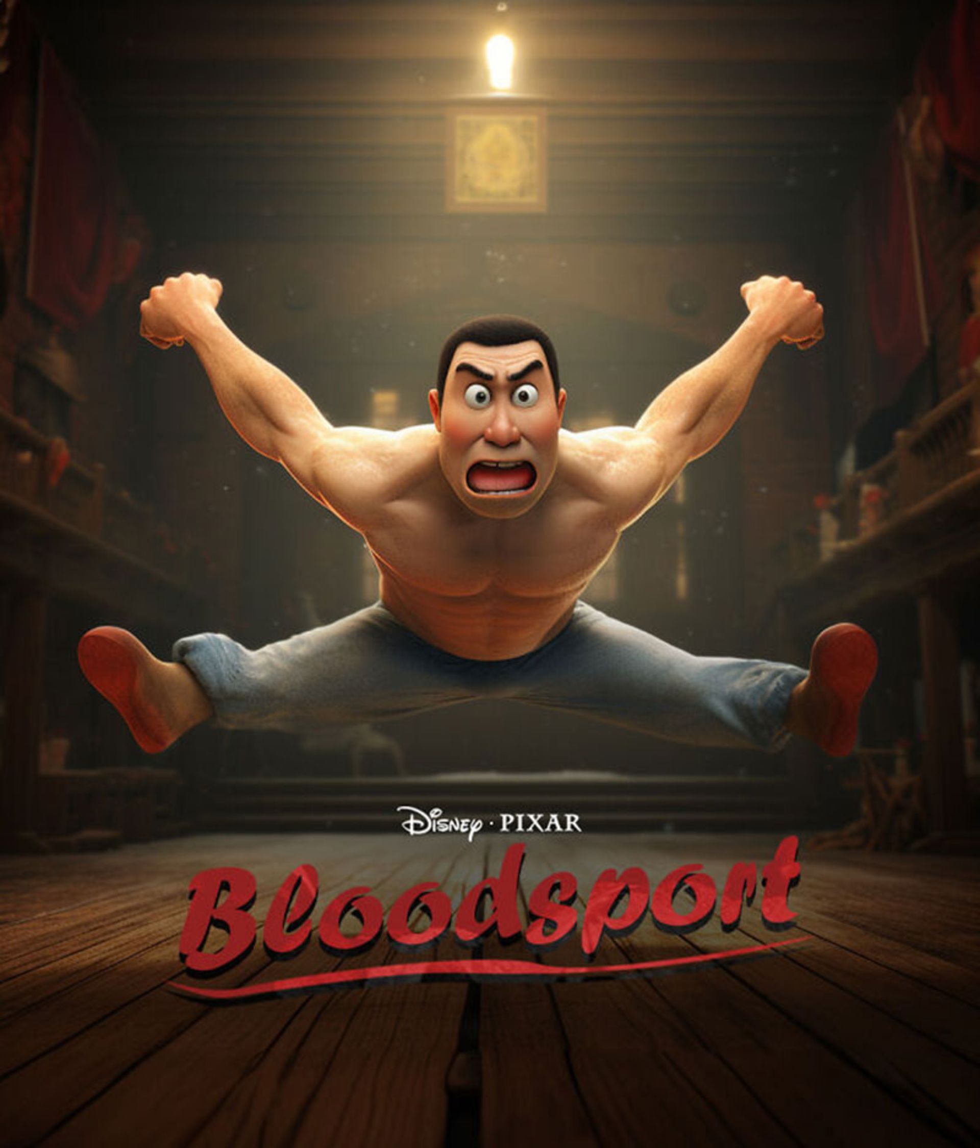 پوستر فیلم Bloodsport به سبک پیکسار