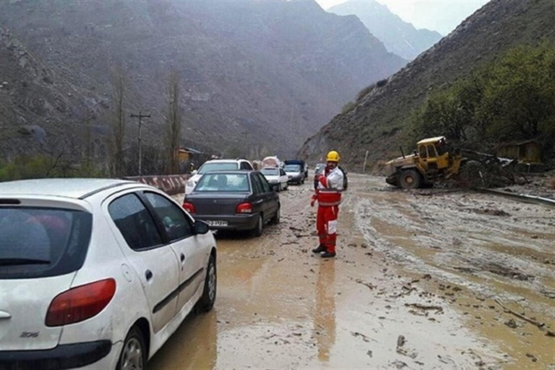 سیل در جاده چالوس