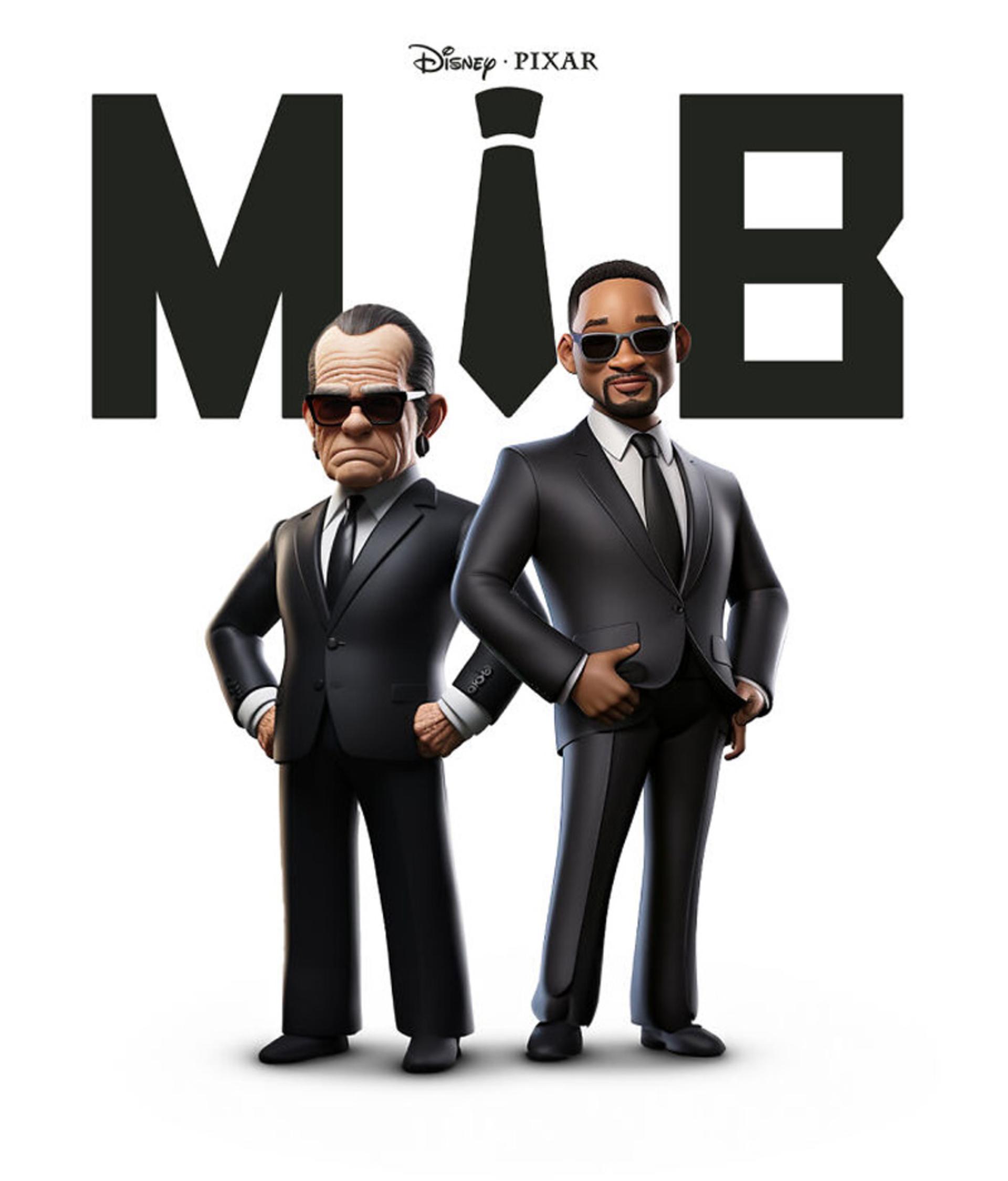 طراحی پوستر فیلم Mib (Men in Black) به سبک پیکسار