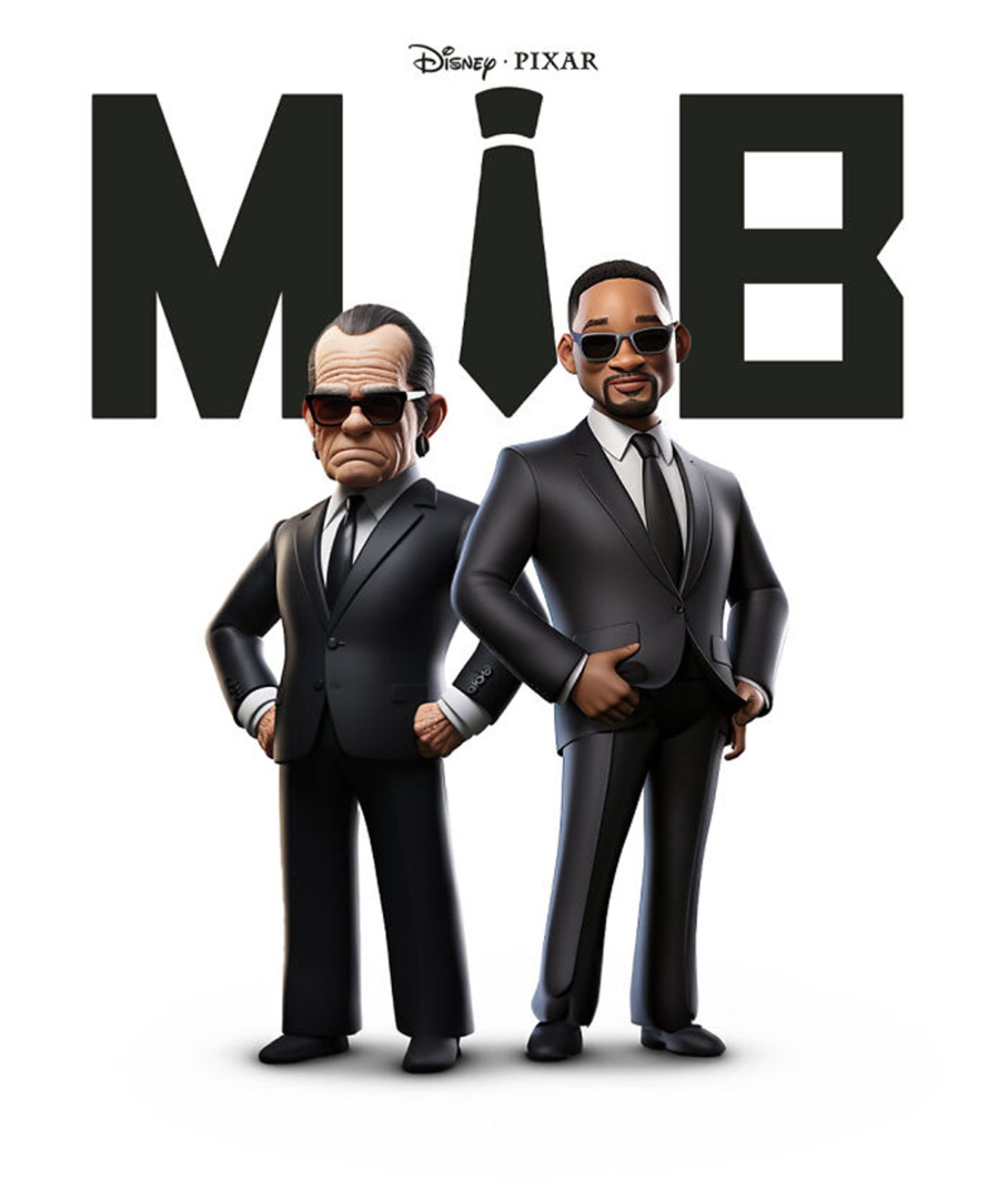 طراحی پوستر فیلم Mib (Men in Black) به سبک پیکسار