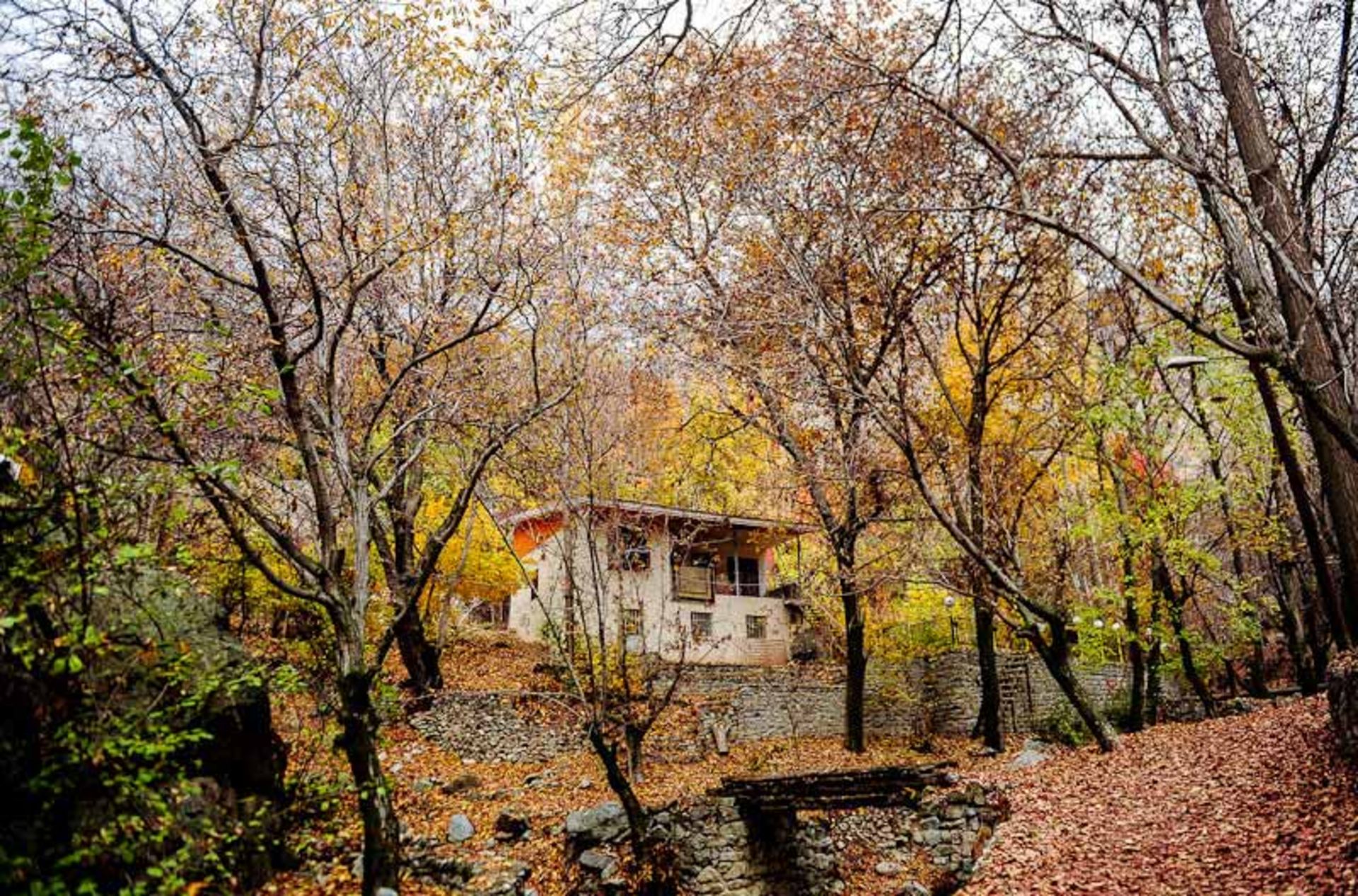 خانه‌ای در باغ پاییزی؛ منبع عکس: ایسنا؛ عکاس: برنا قاسمی