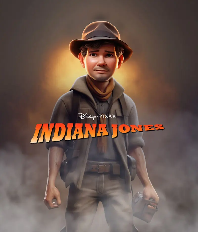 طراحی پوستر فیلم Indiana Jones به سبک پیکسار