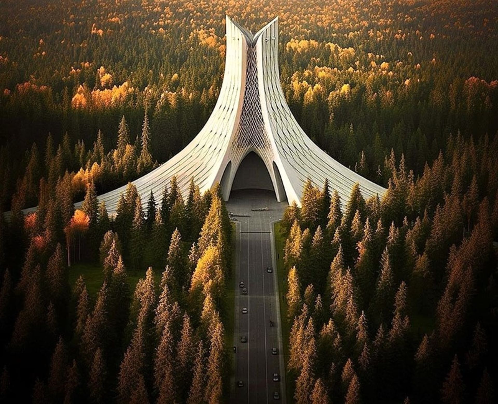 طراحی برج آزادی در وسط جنگل