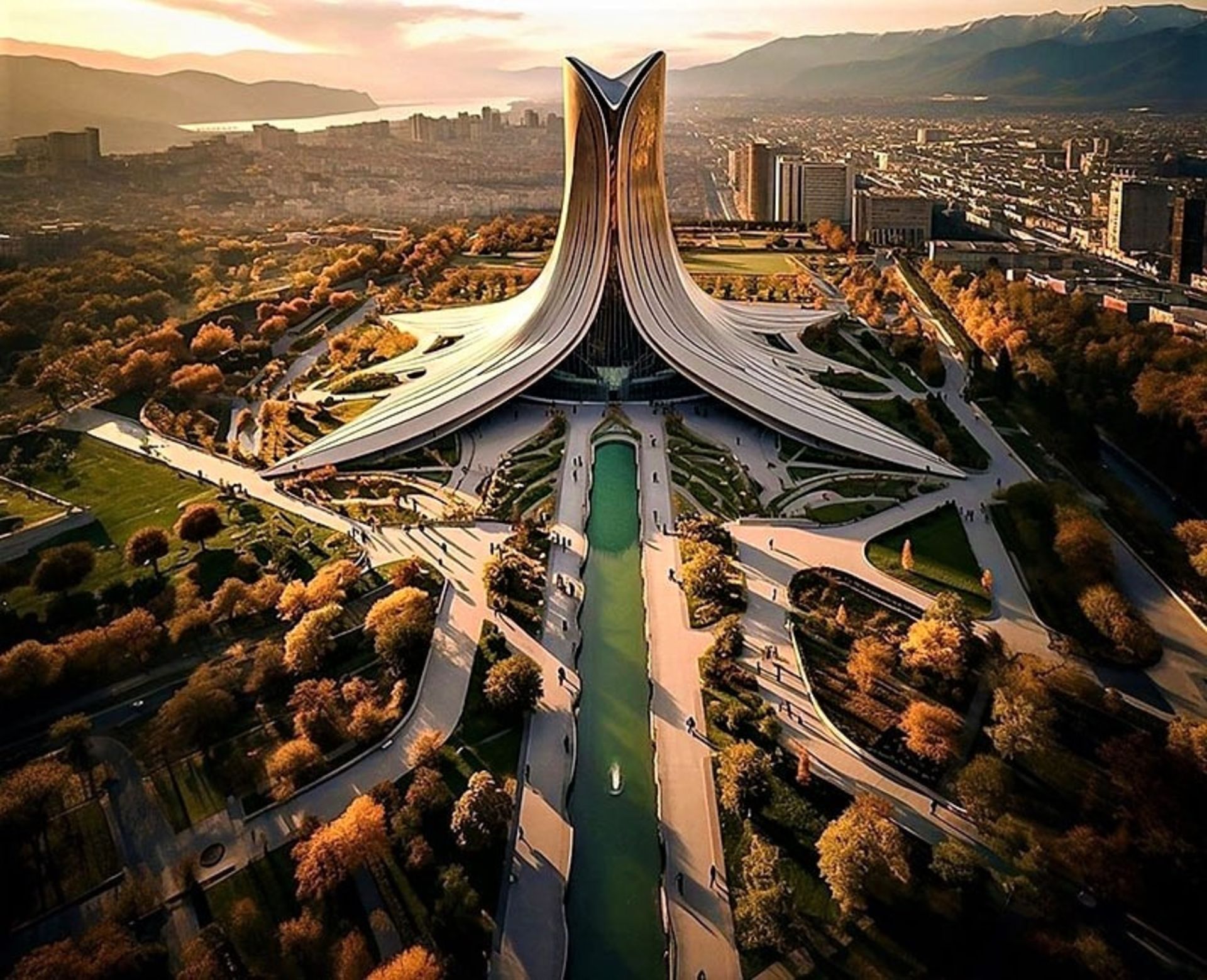 شکل متفاوت برج آزادی با فتوشاپ و هوش مصنوعی