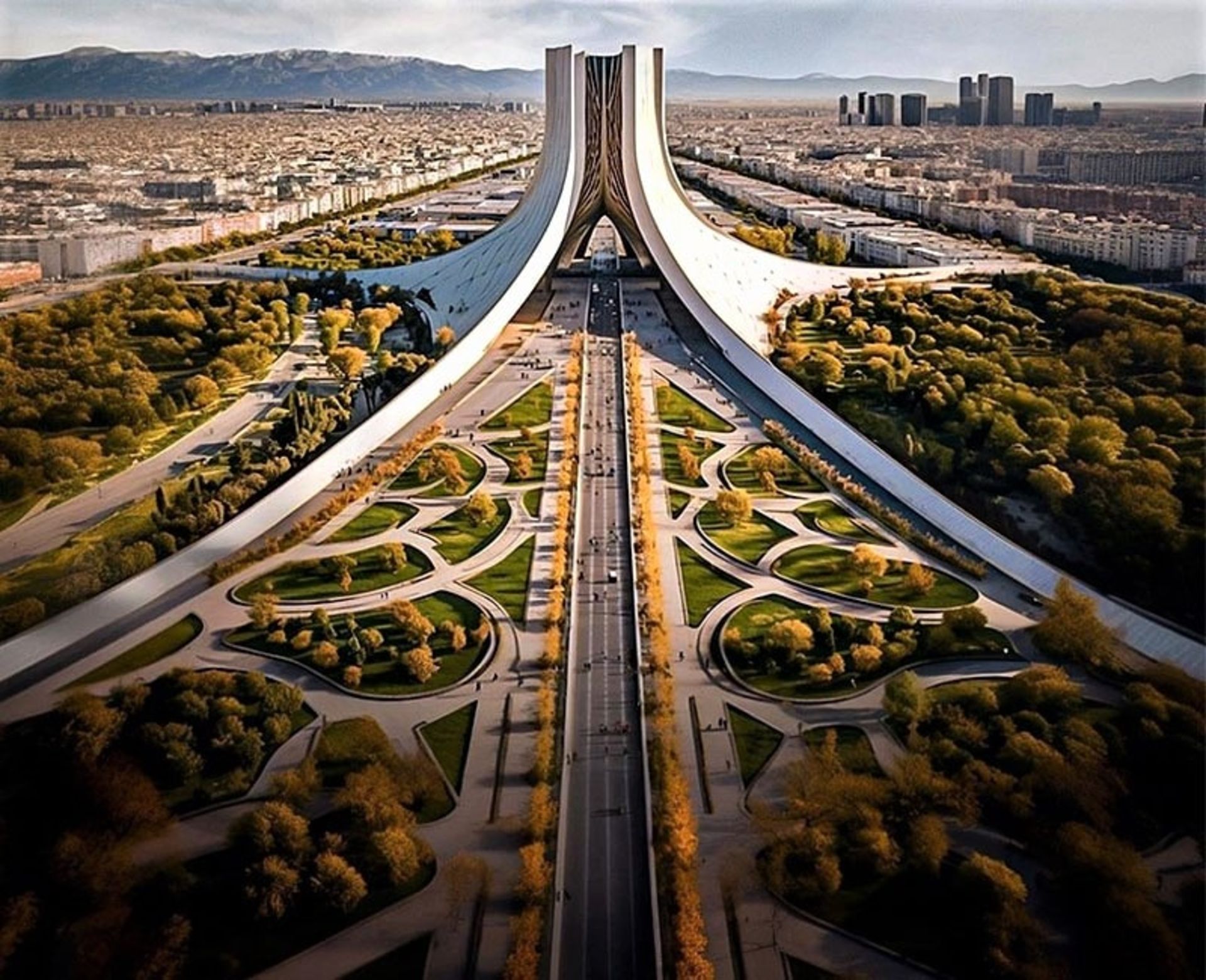 تصویرسازی برج آزادی به شکل مدرن