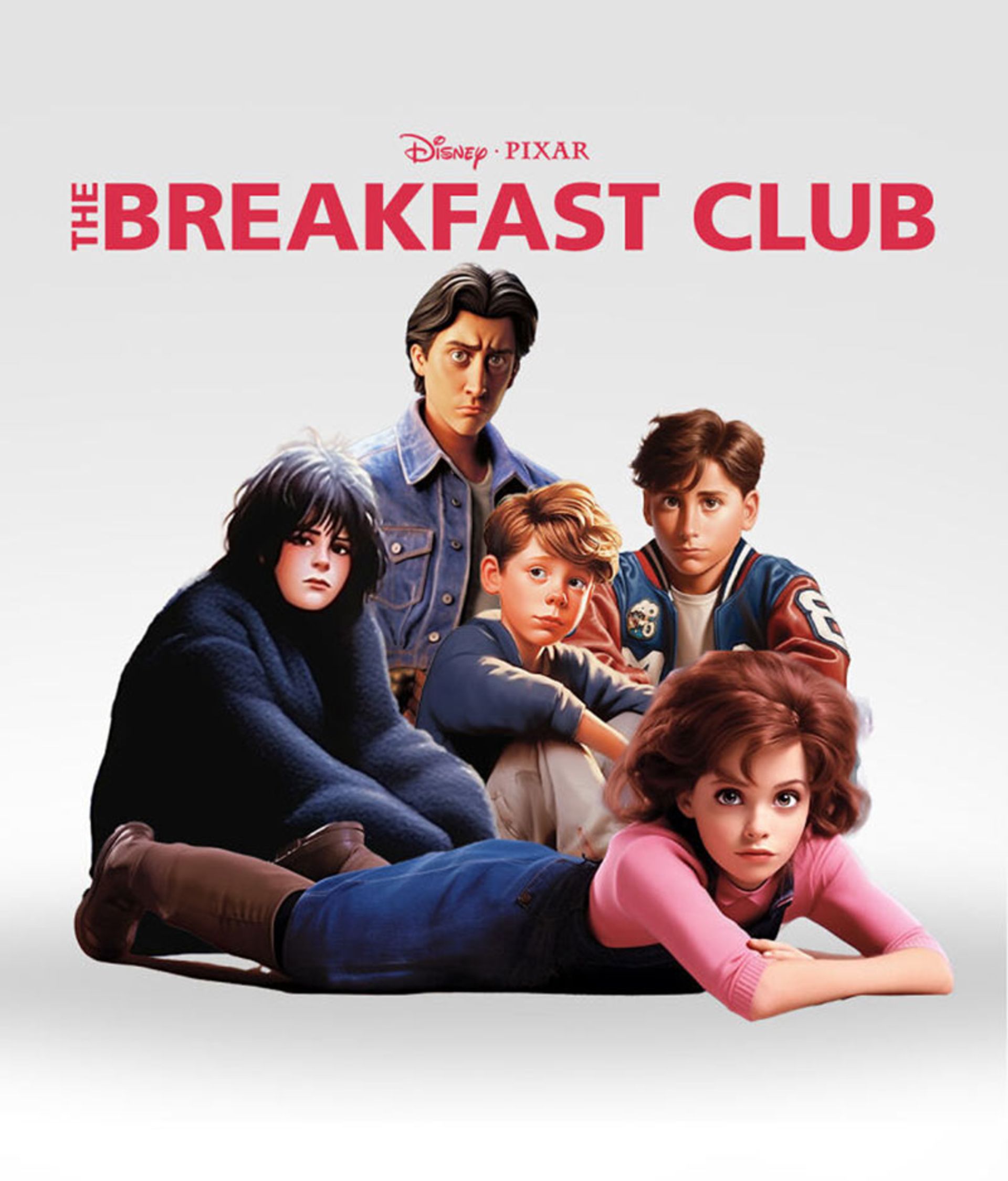 پوستر فیلم The Breakfast Club به سبک پیکسار