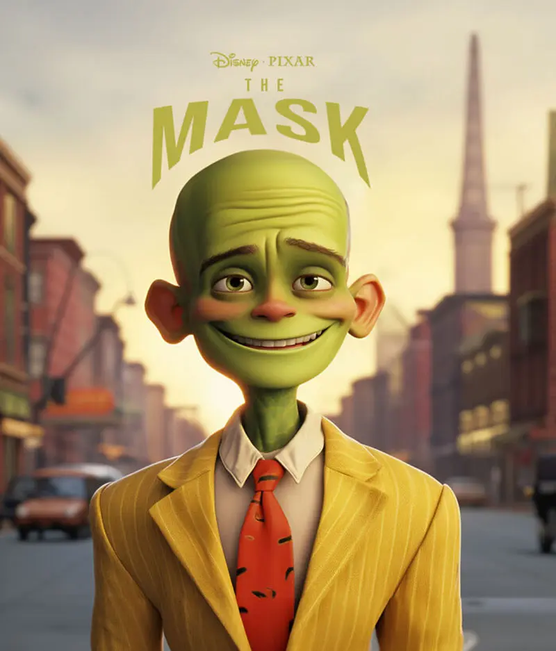 پوستر فیلم The Mask به سبک پیکسار