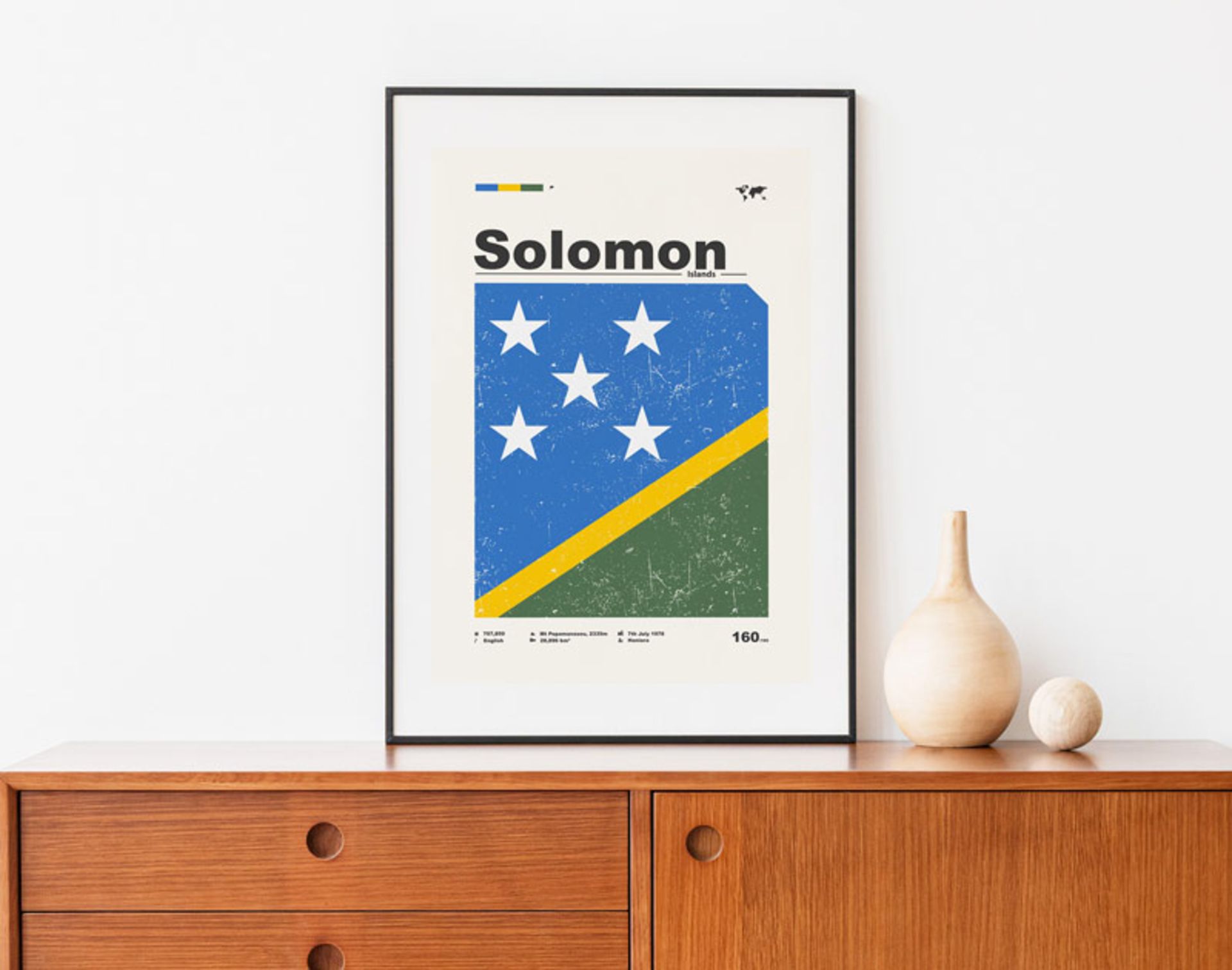 نام جزایر سلیمان؛ منبع عکس: Etsy، عکاس: نامشخص