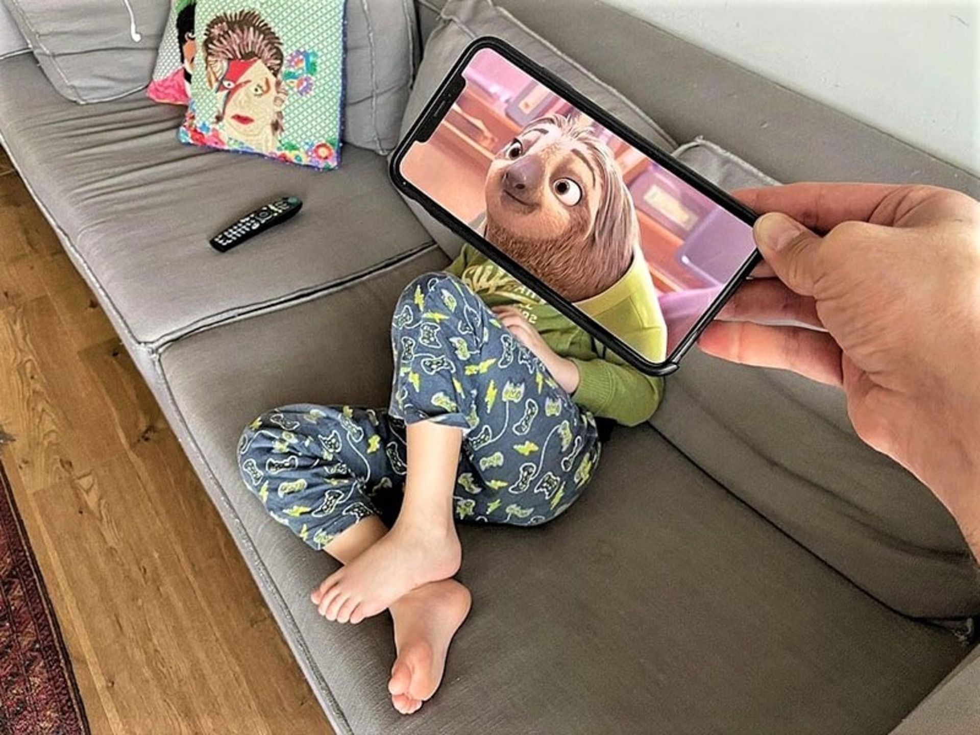 تلفیق عکس تنبل با پسربچه