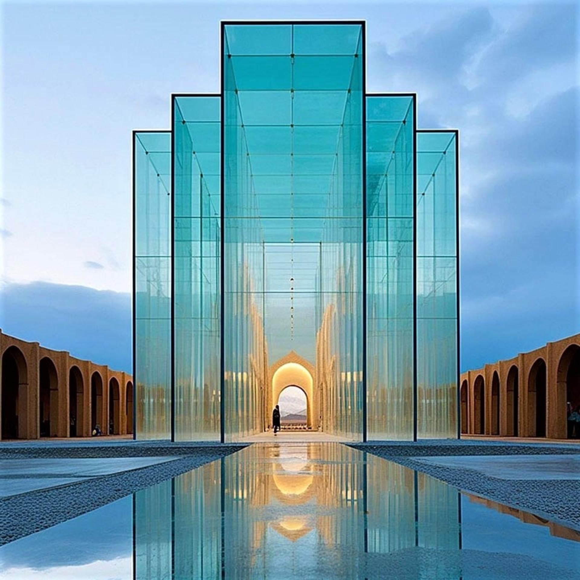 طراحی نمای شیشه ای برای مسجد امیر چخماق 