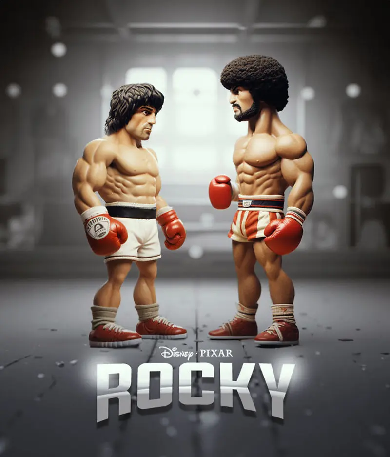 پوستر فیلم Rocky  به سبک پیکسار