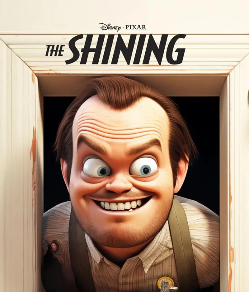 پوستر فیلم The Shining به سبک پیکسار