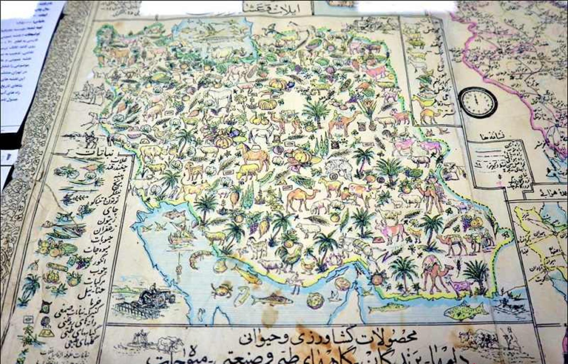 نقشه مصور در موزه نقشه تهران؛ منبع عکس: visit.tehranimages.com؛ عکاس: احسان رفعتی دریان