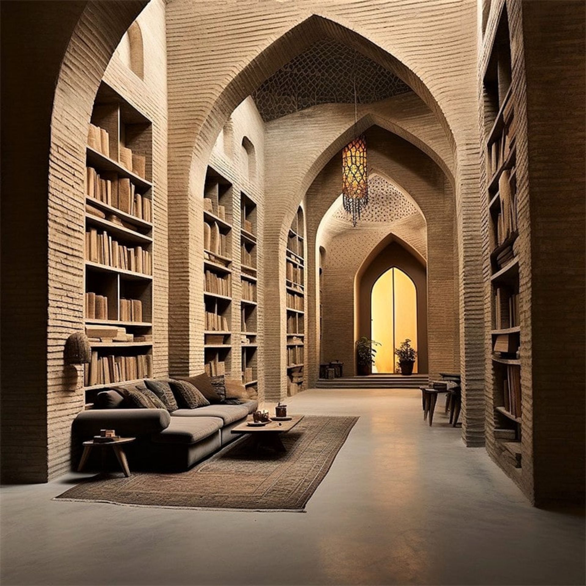 کتابخانه‌ای در عمارتی خشتی در کرمانشاه