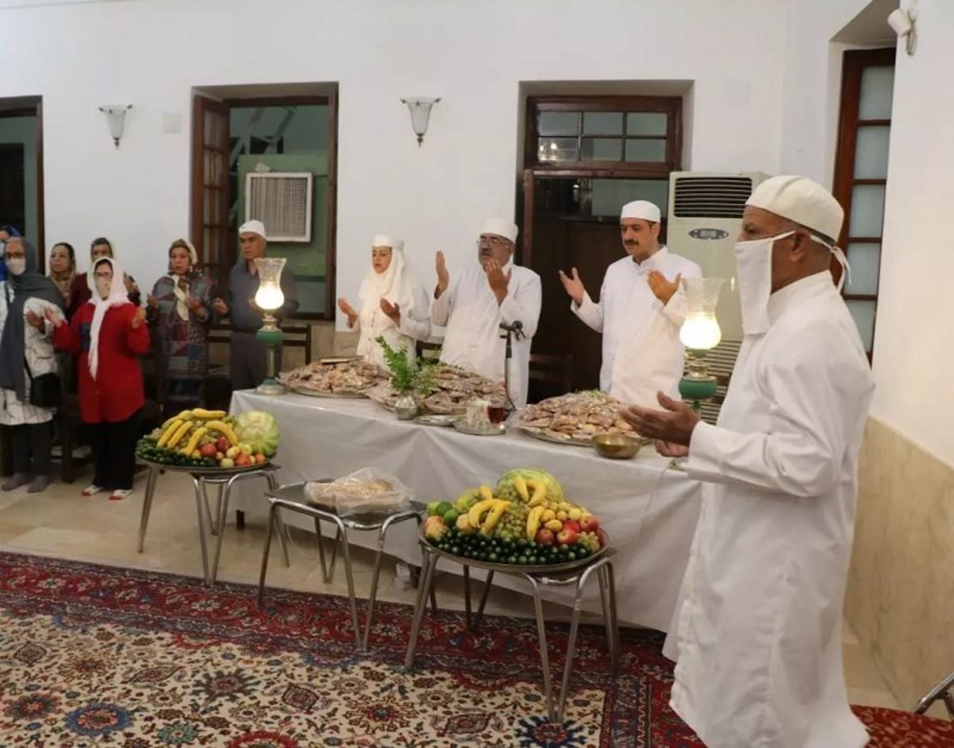 سفره زرتشتیان در مراسم گهنبار؛ منبع عکس: berasad.com؛ عکاس: نامشخص