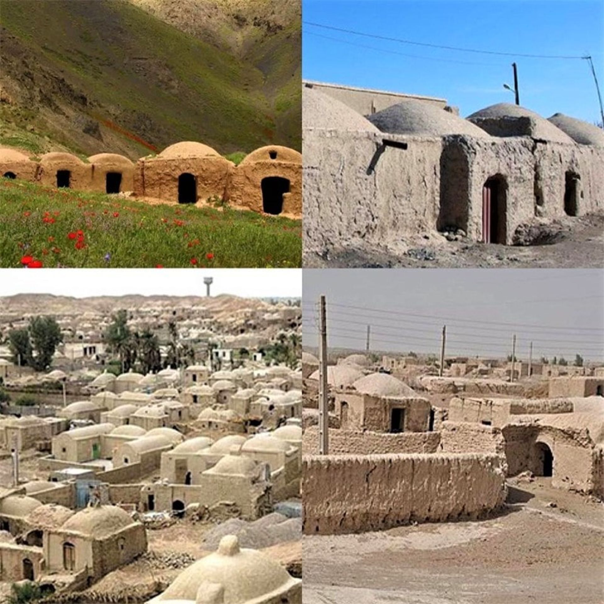 چندین تصویر از خانه های روستایی تربت جام