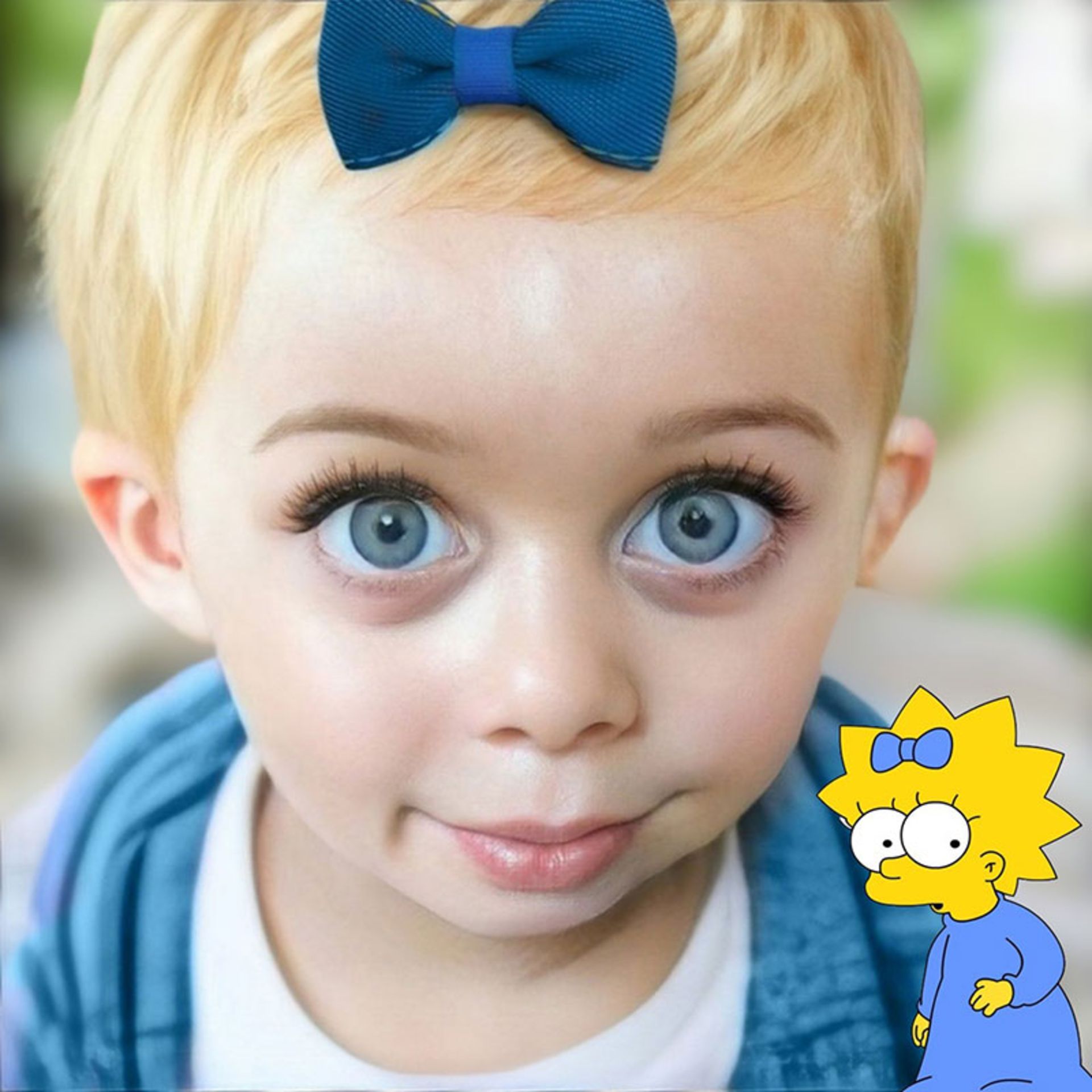 Maggie Simpson در دنیای واقعی