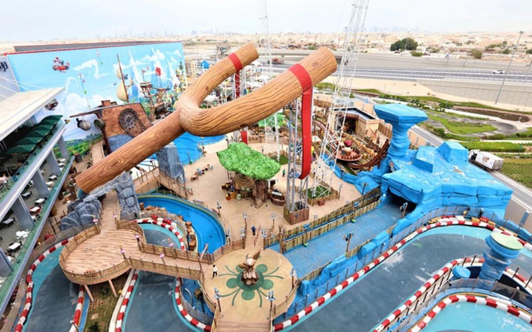 عکس هوایی از پارک انگری بردز دوحه، منبع عکس: kcc.be، عکاس: ناشناس