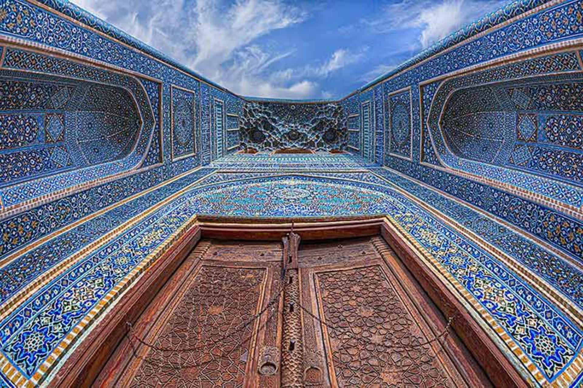 معماری داخلی سقف مسجد جامع یزد یا مسجد کبیر