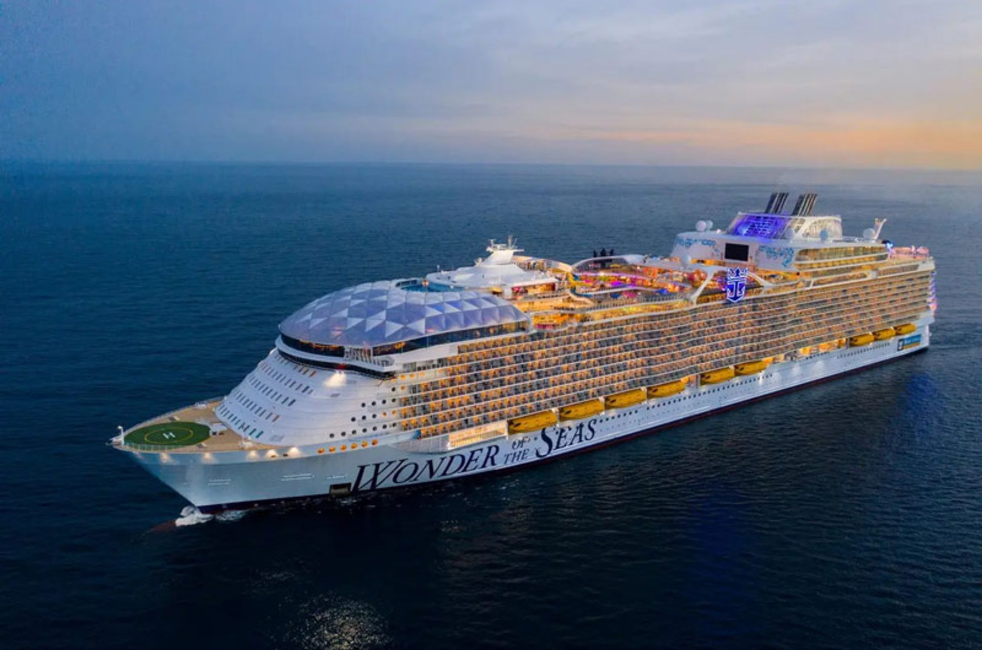 کشتی شگفتی دریاها؛ منبع عکس: Royal Caribbean Blog، عکاس: نامشخص