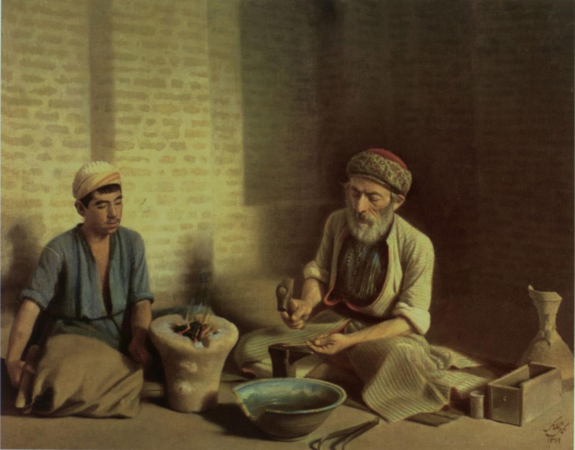 نقاشی زرگر بغدادی اثر استاد کمال الملک؛ منبع عکس: ویکی مدیا؛ عکاس: نامشخص