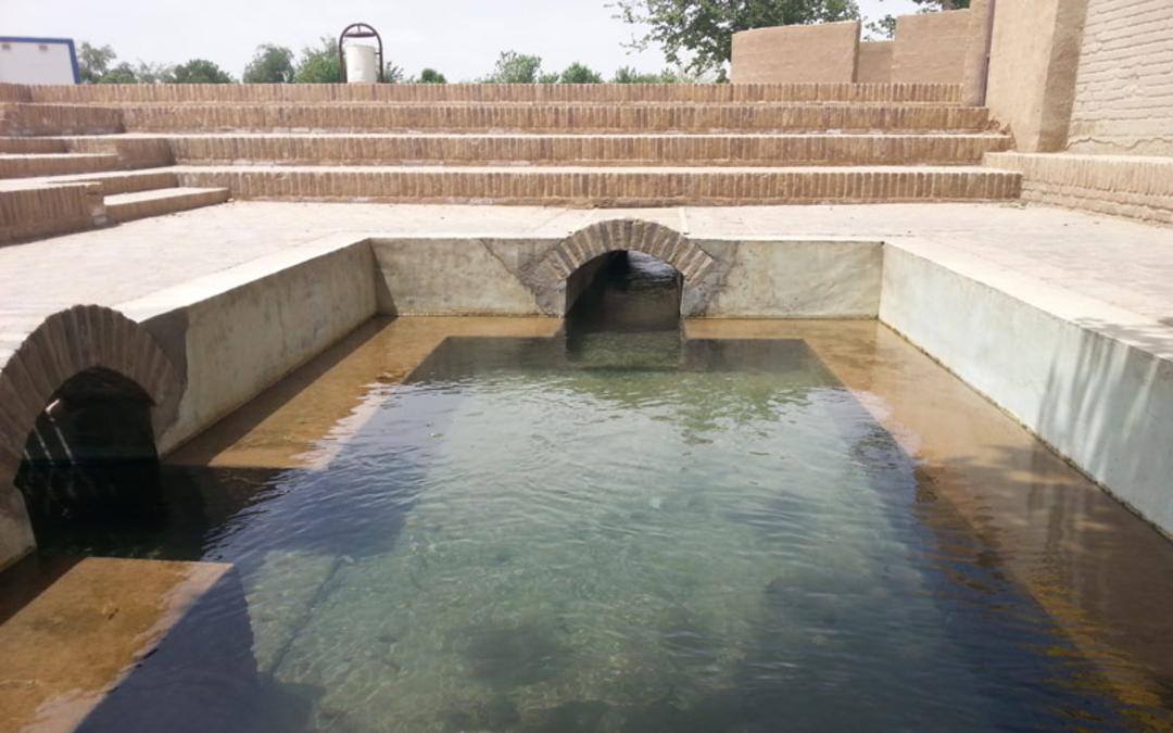 خروجی آب قنات قصبه؛ منبع عکس: گوگل مپ؛ عکاس: نیما رند