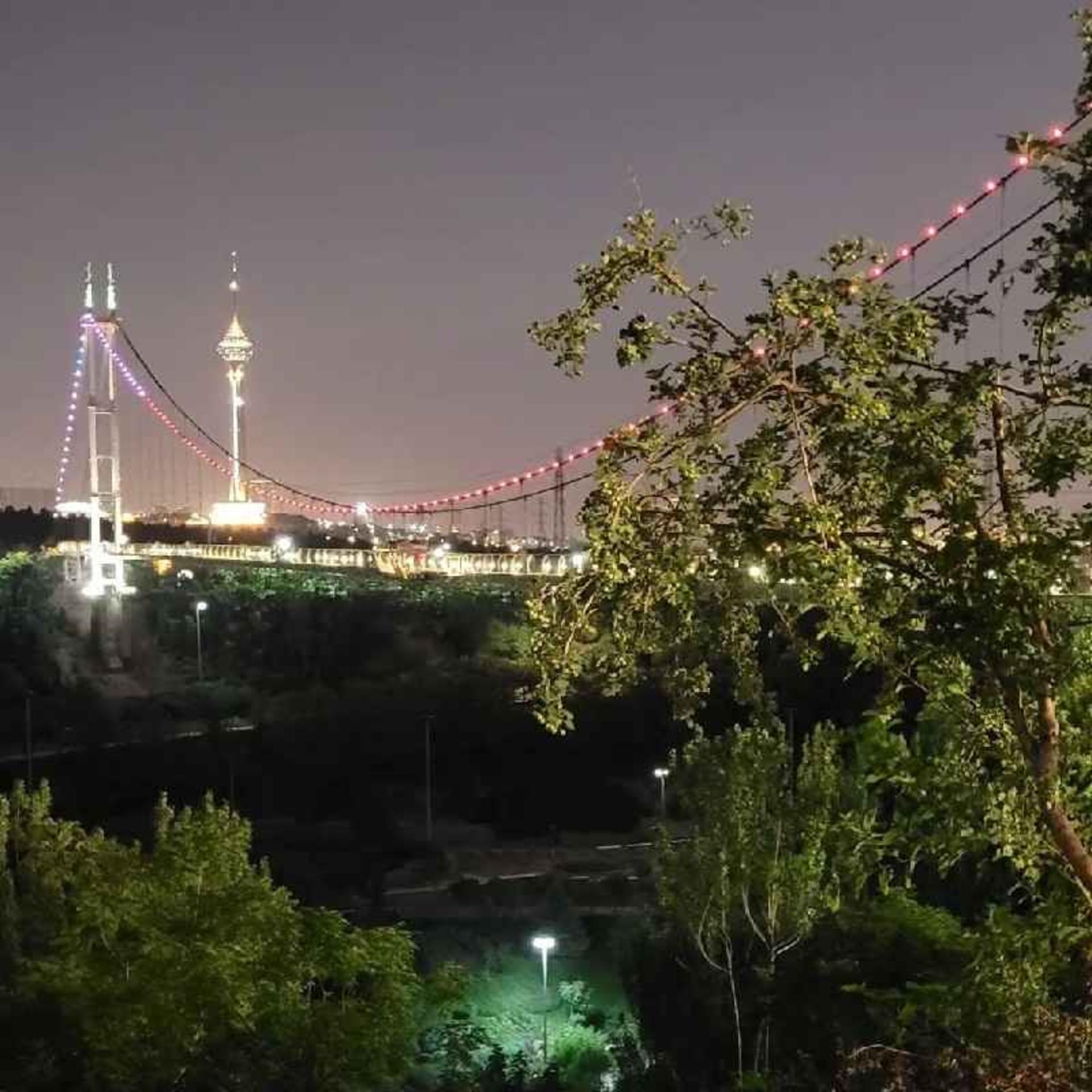 پل معلق بوستان نهج البلاغه؛ منبع عکس: گوگل مپ؛ عکاس: احمد رضا