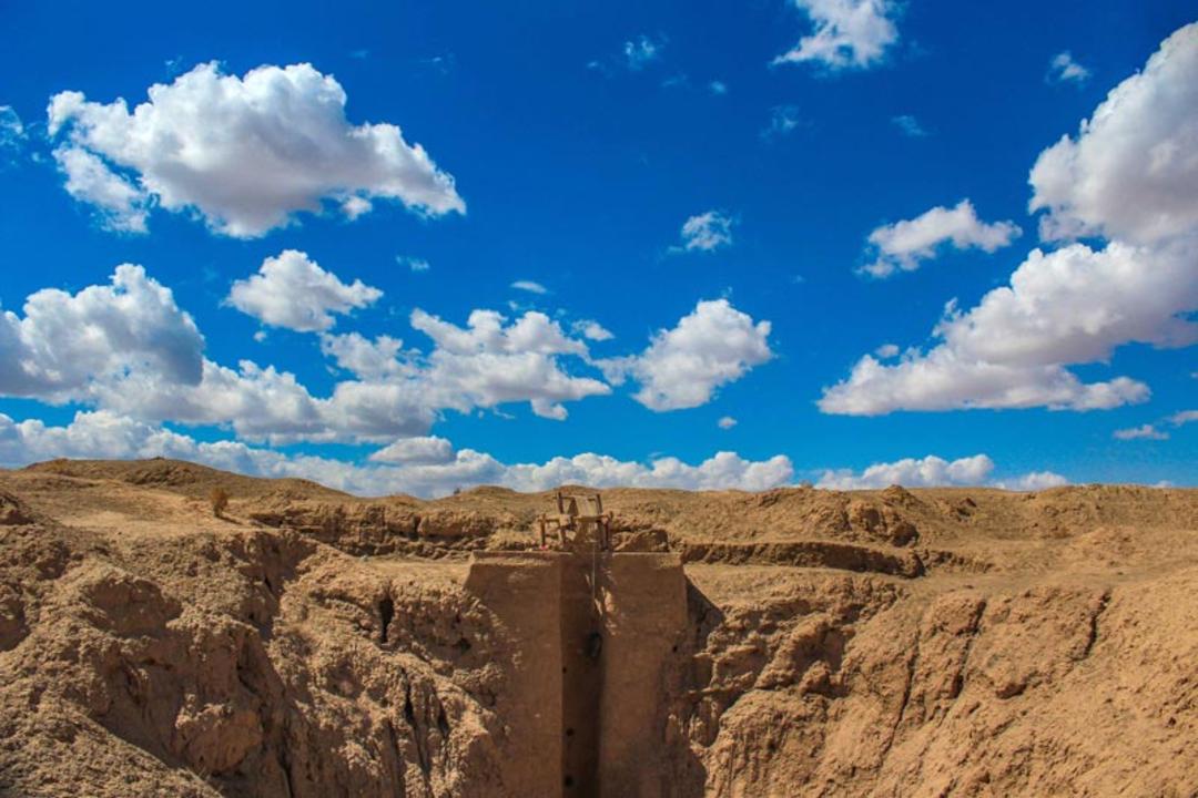 چاه های قنات قصبه؛ منبع عکس: گوگل مپ؛ عکاس: محمدجواد مهدی زاده