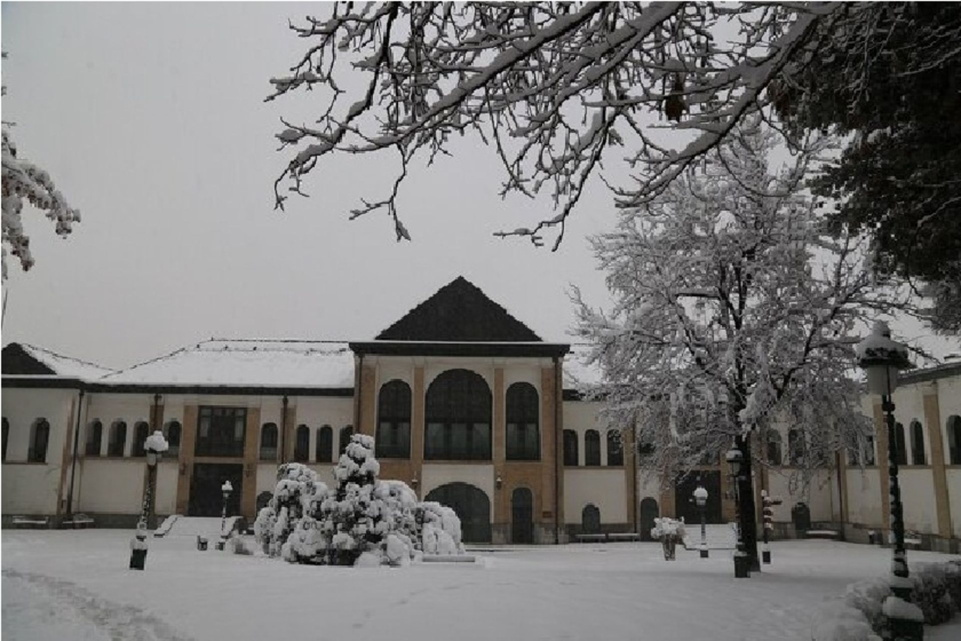 کاخ نیاوران در برف