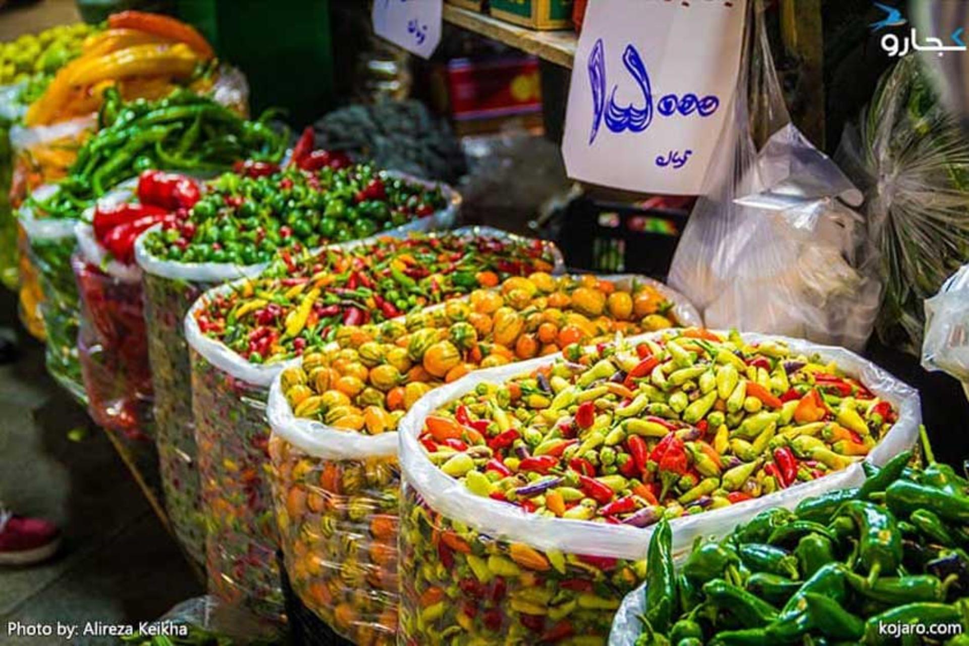 سبزیجات تازه در بازار تجریش