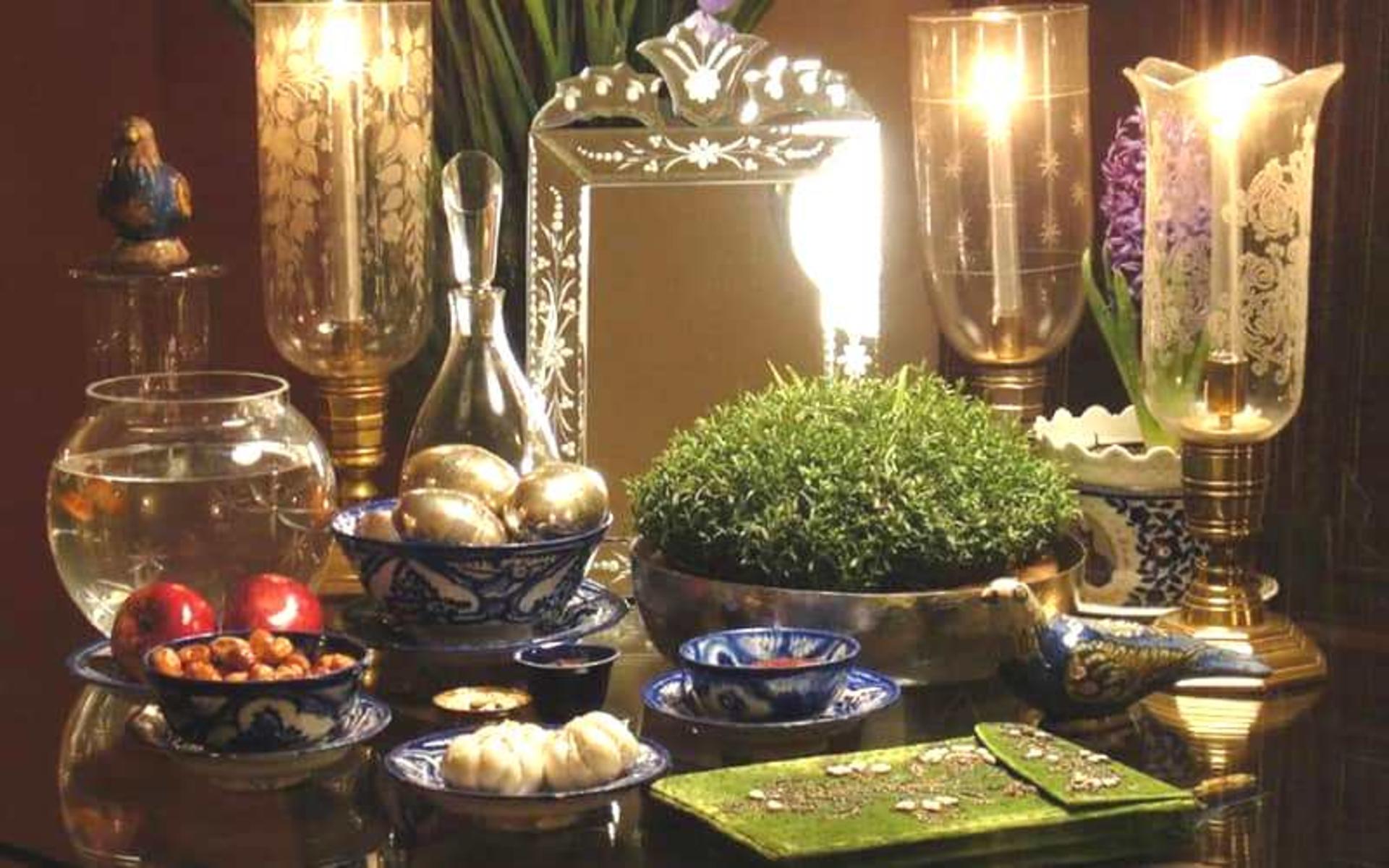 سفره هفت سین با ماهی قرمز