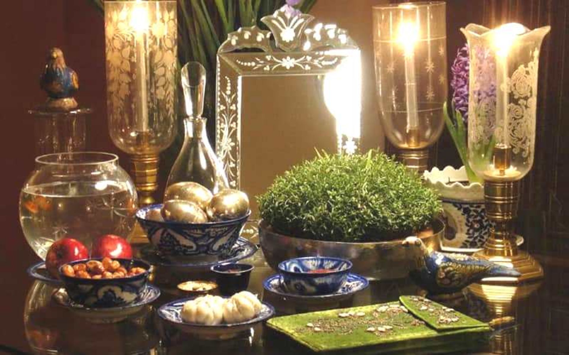 سفره هفت سین با ماهی قرمز