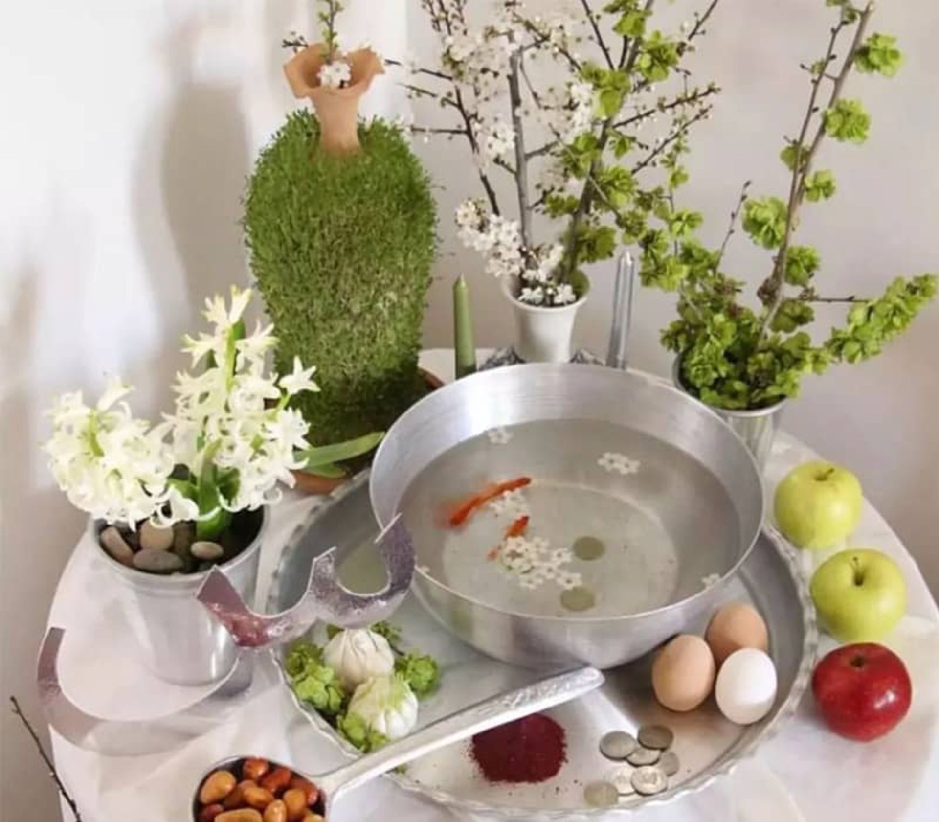 سفره هفت سین با تزیین ساده