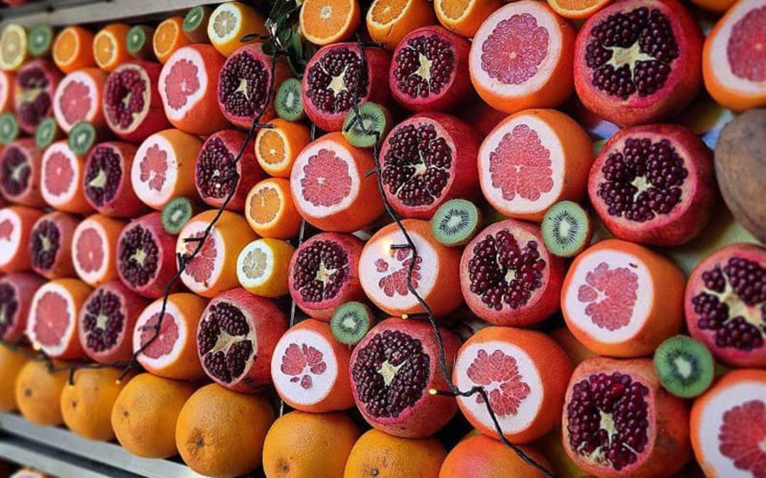 انار و کیوی و گریپ فروت