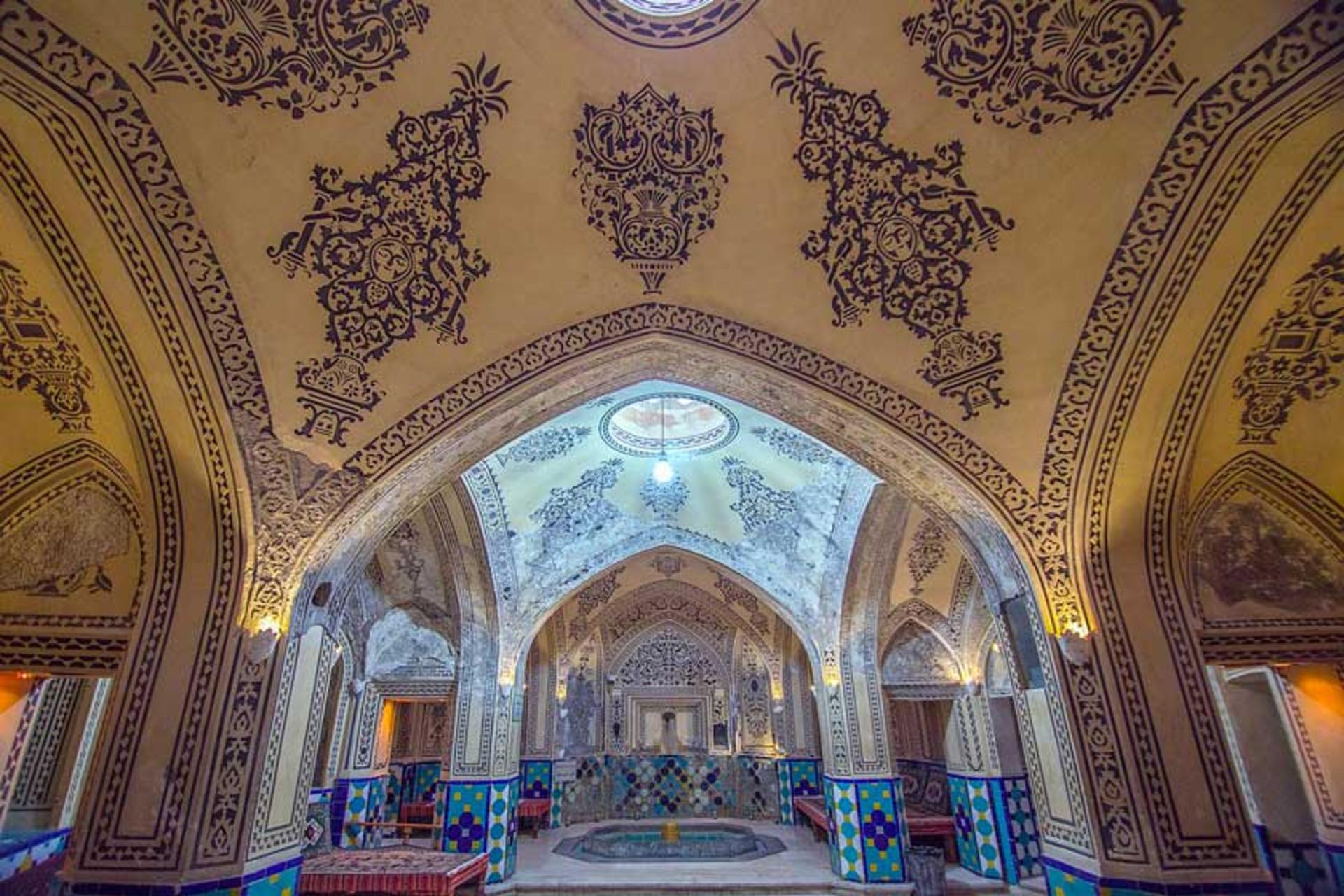تزیینات دیدنی حمام سلطان امیر احمد